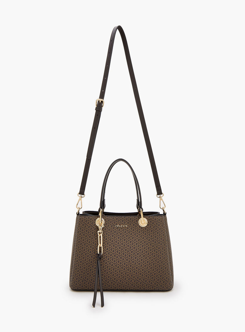 شنطة توت بطبعات مونوجرام وحزام قابل للفصل من سيليست-women-bagsandwallets-handbags-image-2