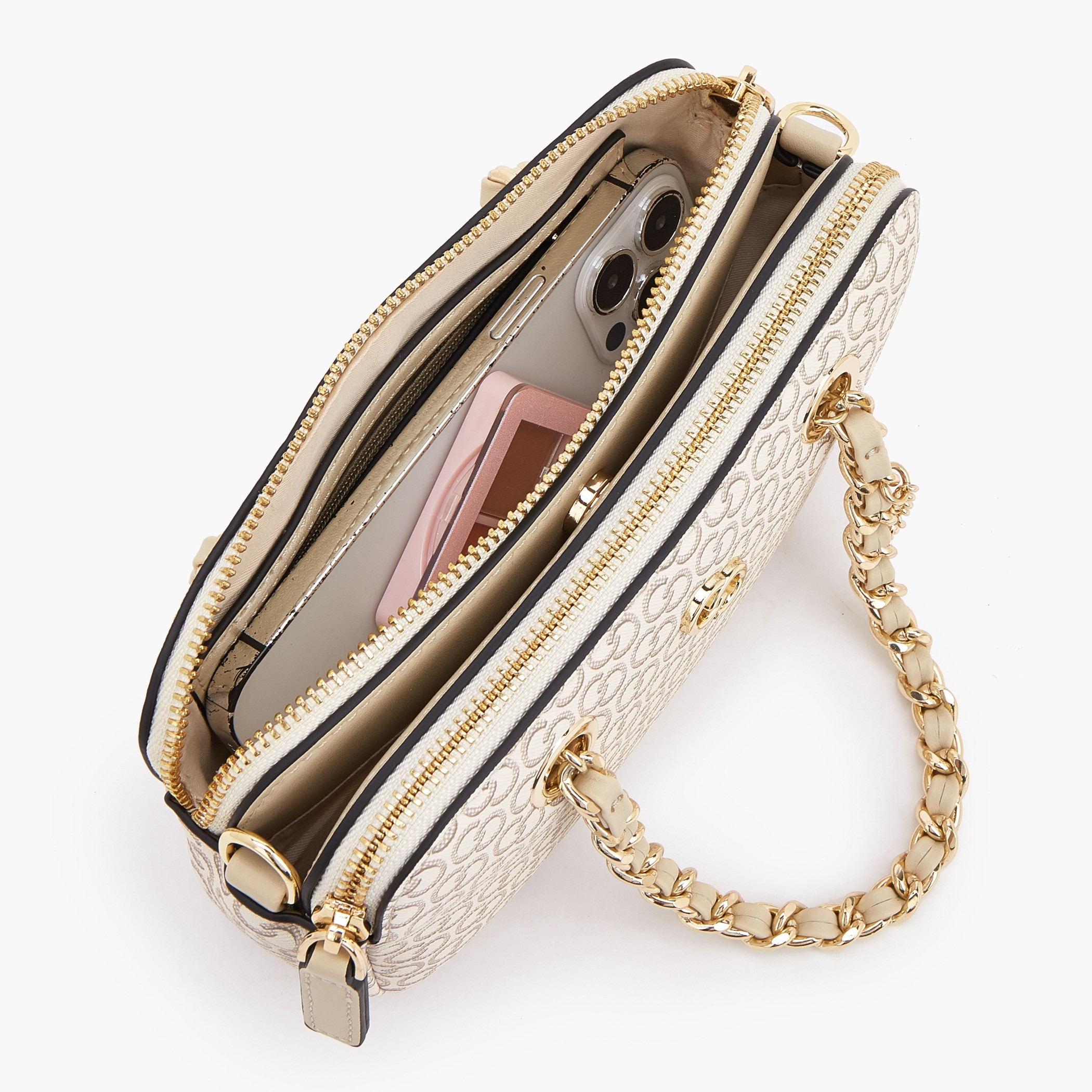 شنطة كروس بودي بحزام سلسلة وطبعات مونوجرام من سيليست-women-bagsandwallets-handbags-image-7