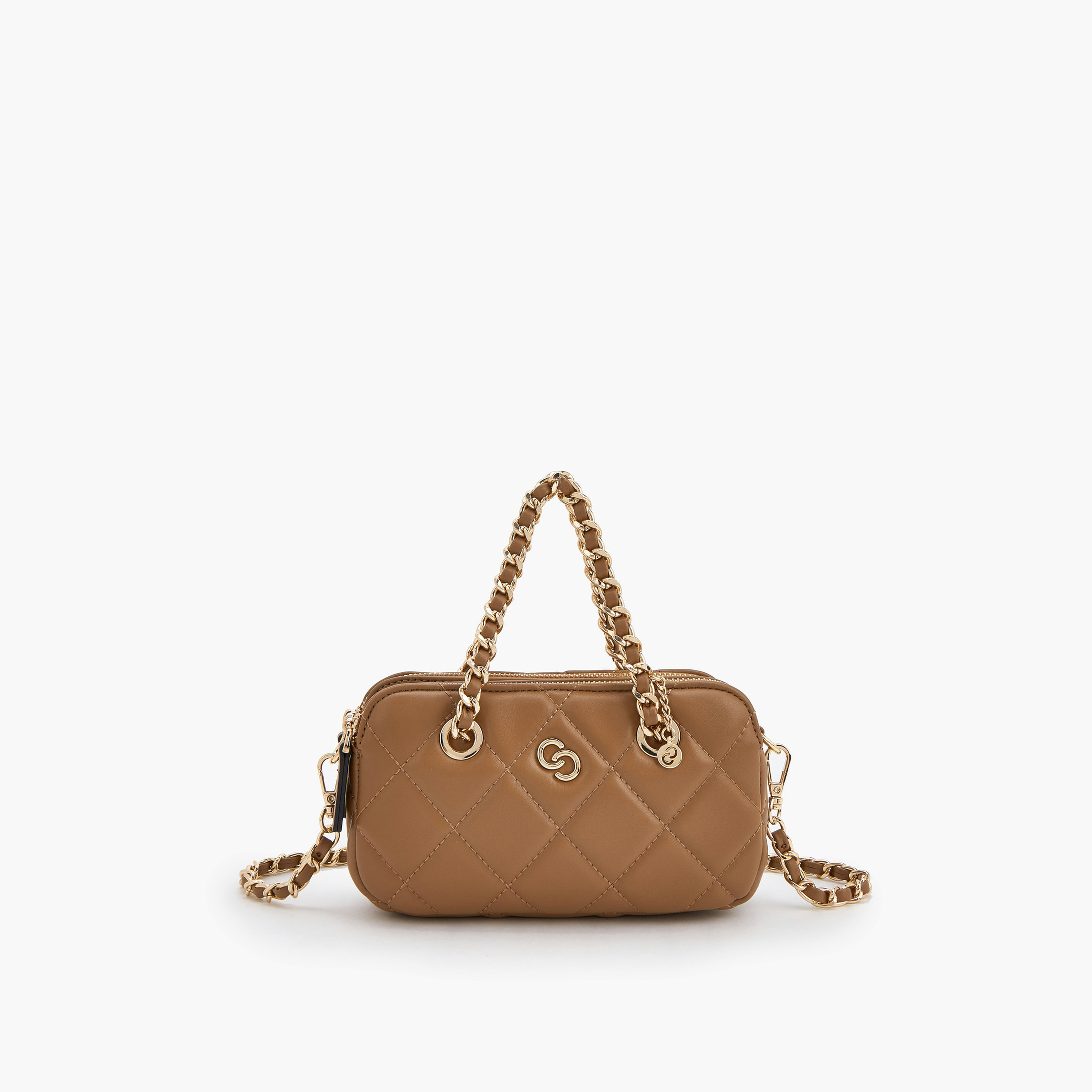 شنطة كروسبودي شمواه مبطنة بحزام سلسلة من سيليست-women-bagsandwallets-handbags-image-1