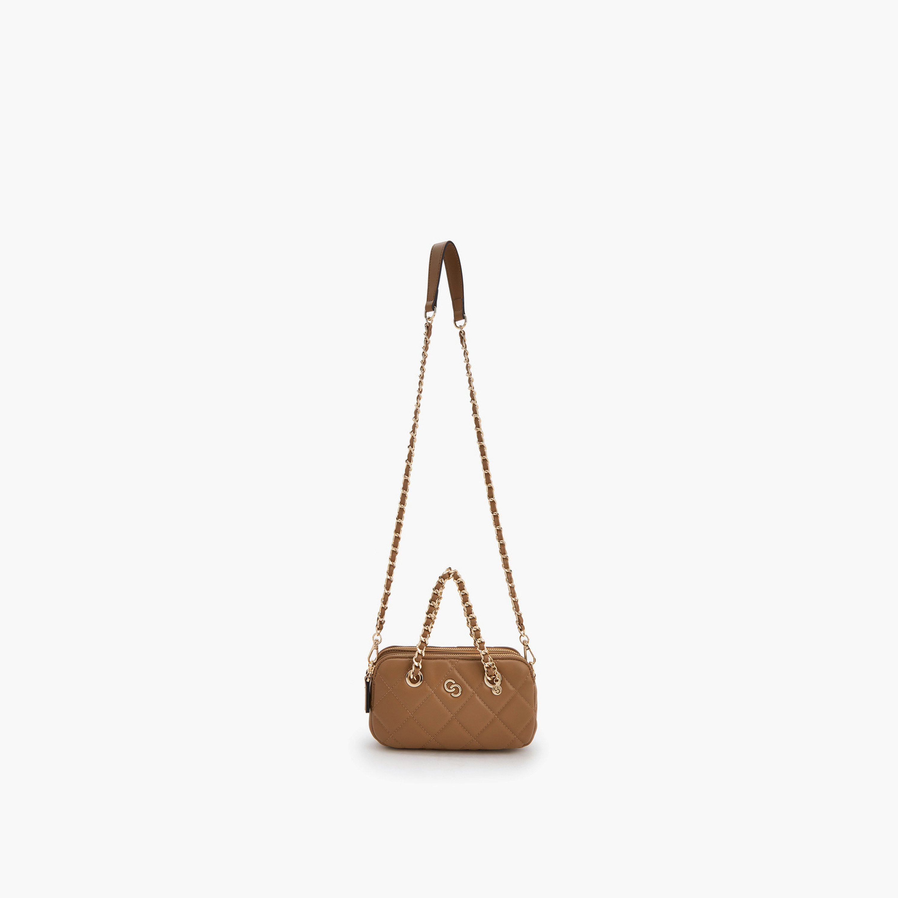 شنطة كروسبودي شمواه مبطنة بحزام سلسلة من سيليست-women-bagsandwallets-handbags-image-2