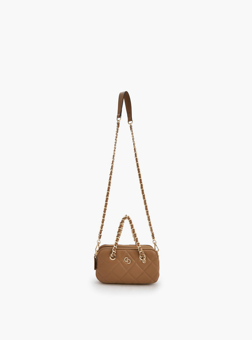 شنطة كروسبودي شمواه مبطنة بحزام سلسلة من سيليست-women-bagsandwallets-handbags-image-2