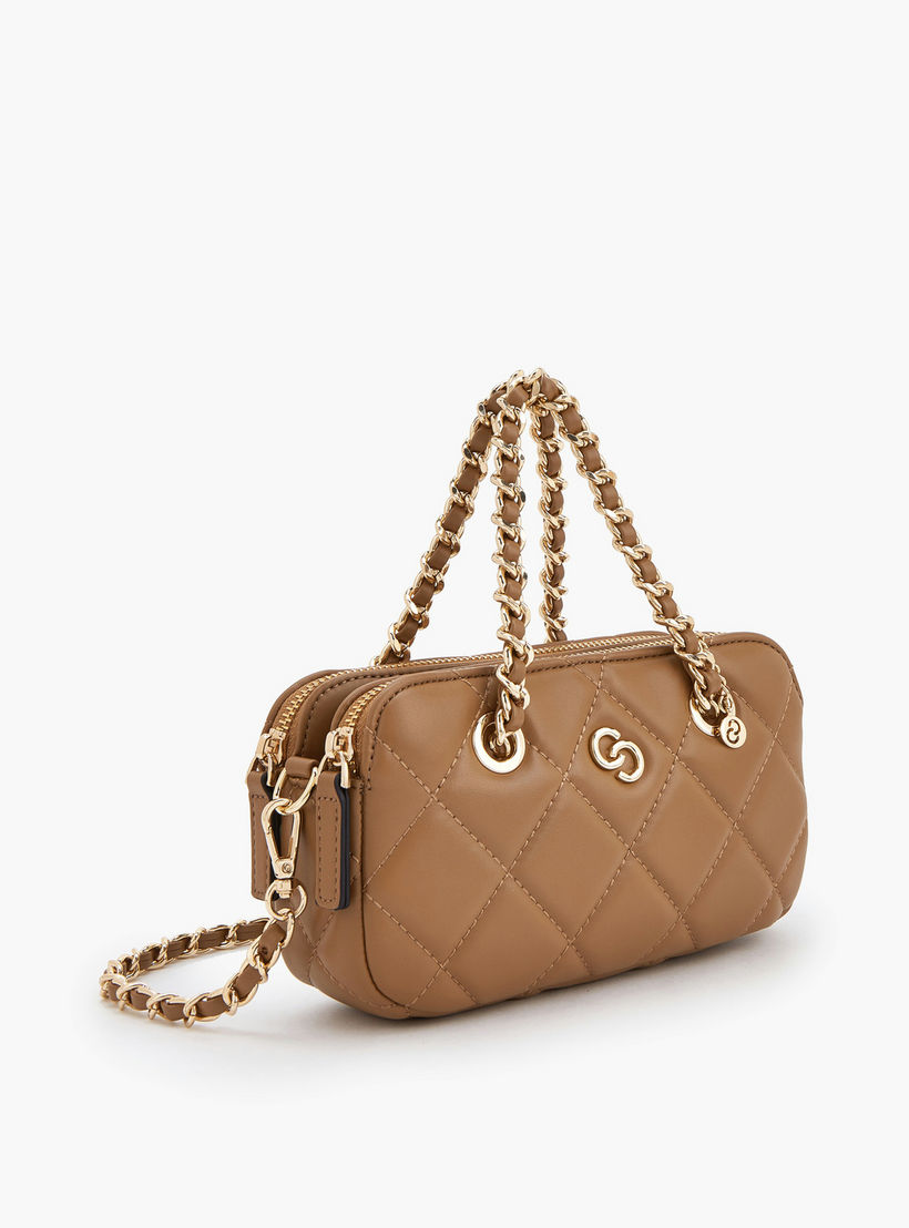شنطة كروسبودي شمواه مبطنة بحزام سلسلة من سيليست-women-bagsandwallets-handbags-image-3