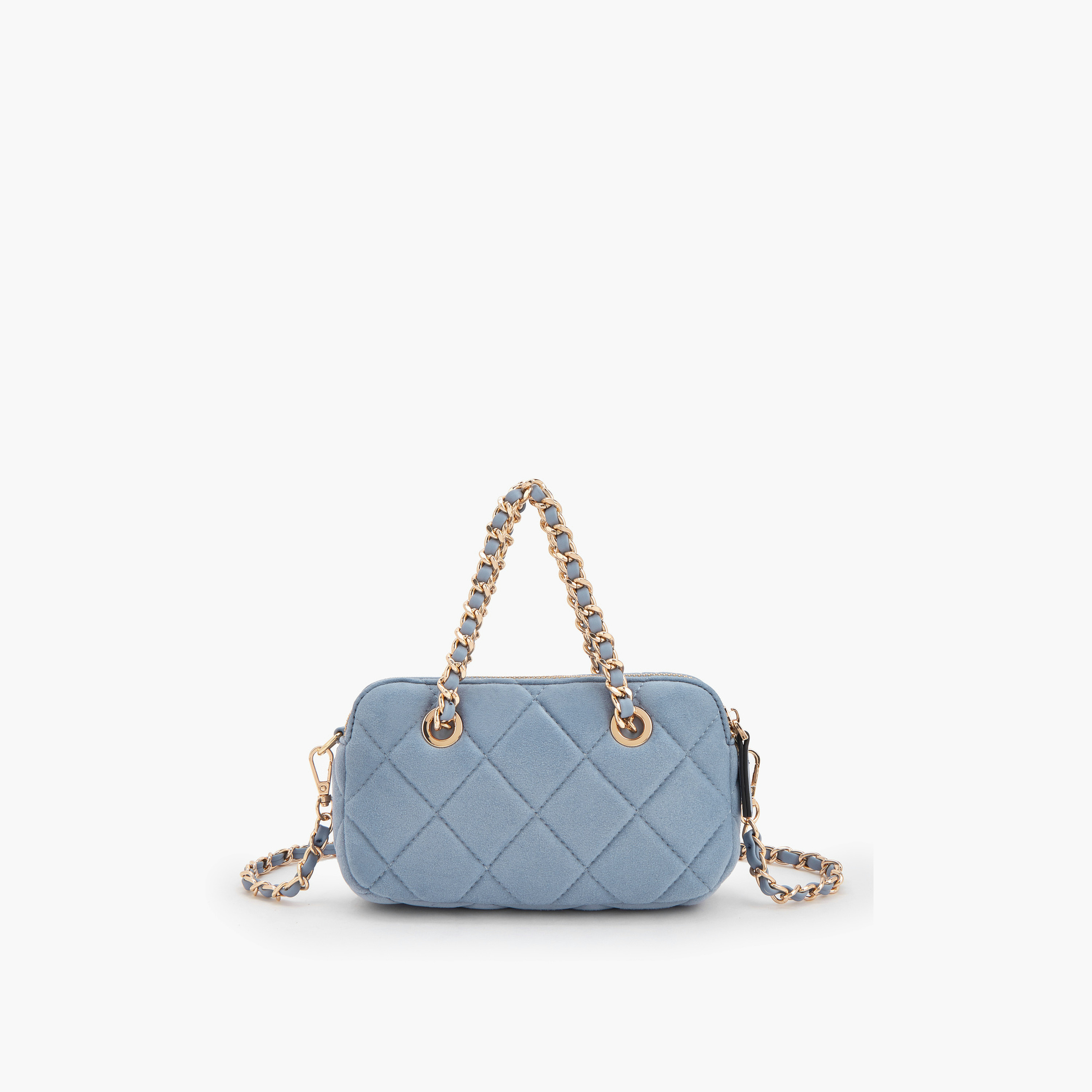 Celeste Quilted Suede Crossbody Bag with Chain Strap-women-bagsandwallets-handbags-image-5