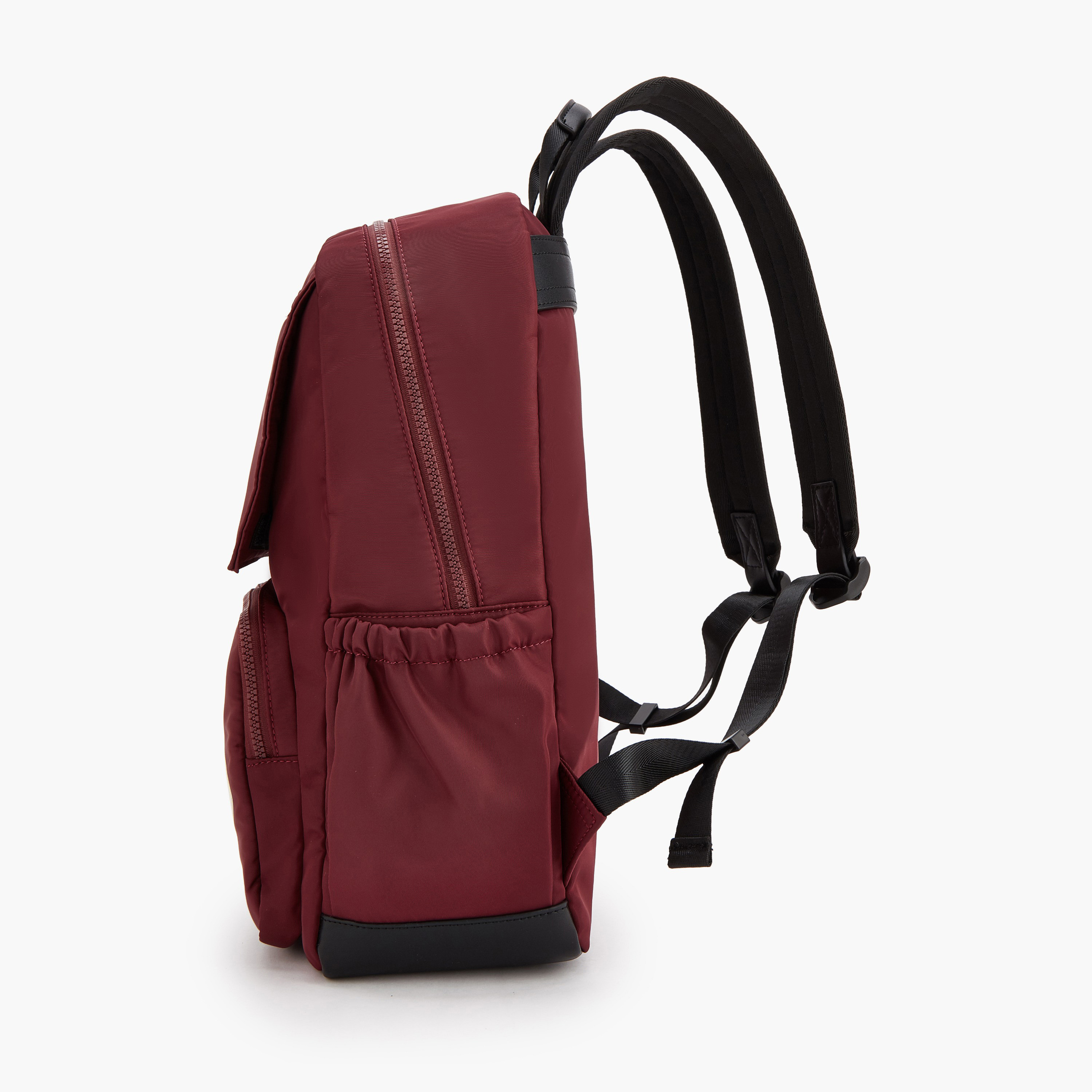 Lee Cooper Logo Print Backpack with Padded Straps-women-bagsandwallets-backpacks-image-3