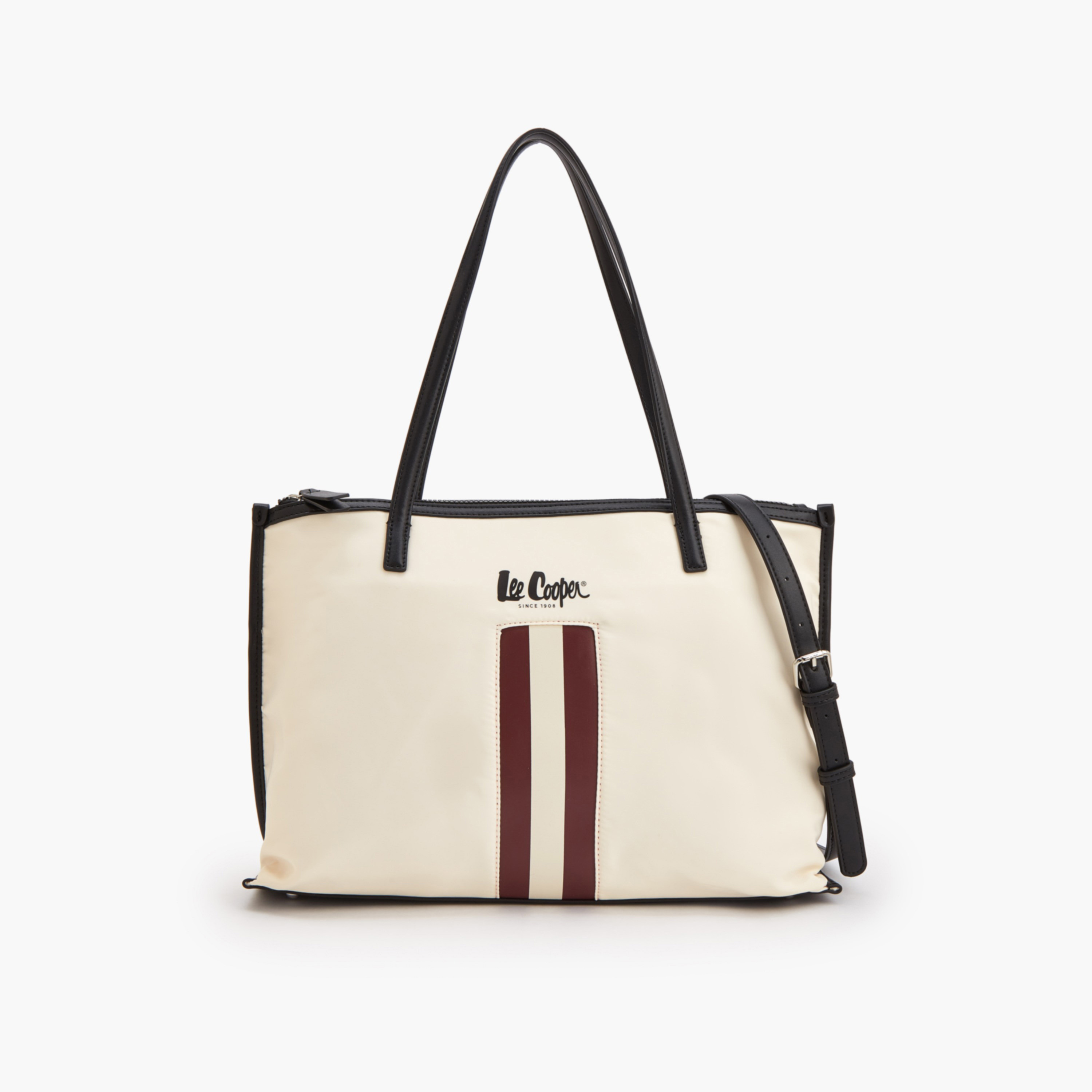 شنطة توتي بمقبض مزدوج وطبعات الشعار من لي كوبر-women-bagsandwallets-handbags-image-1