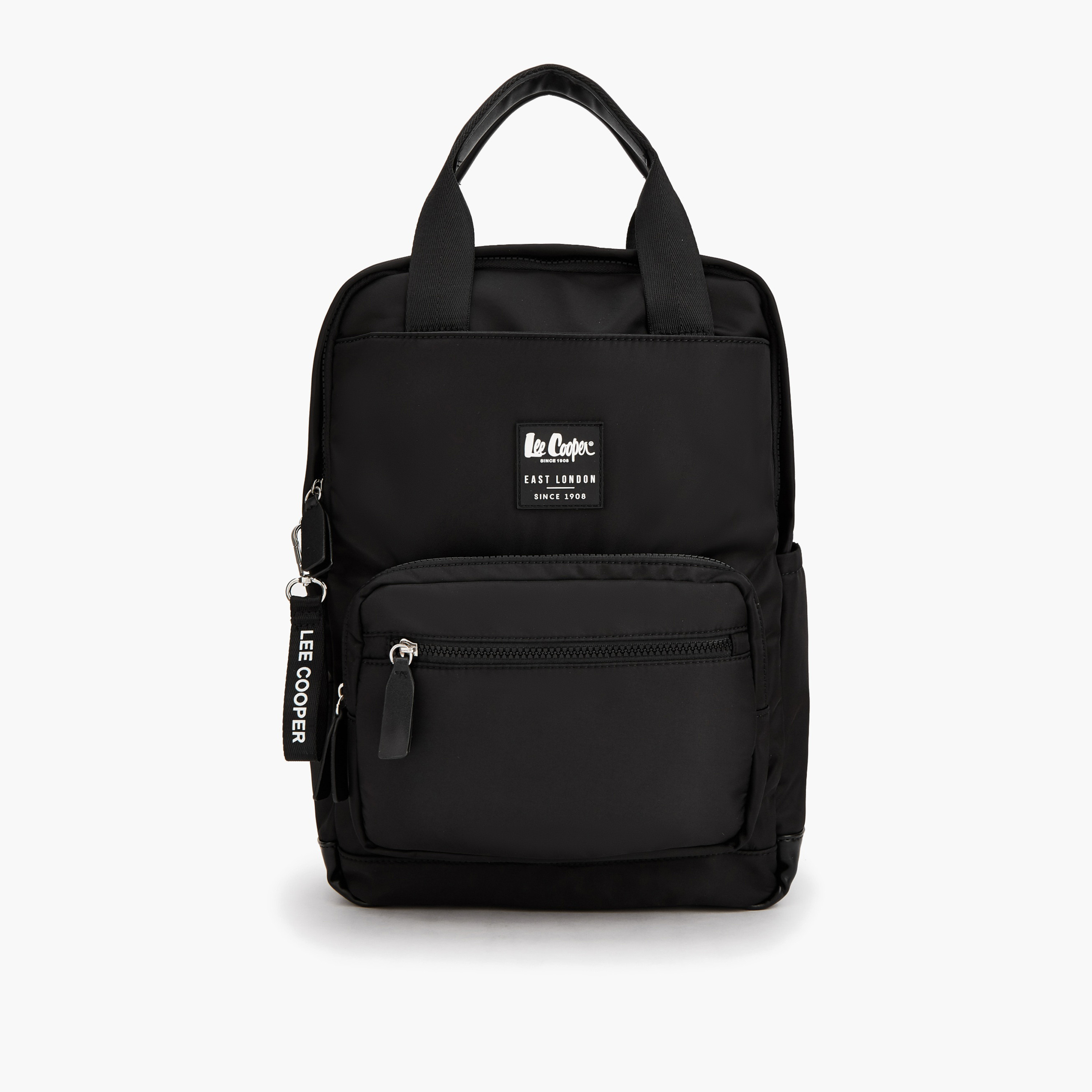 Lee Cooper Solid Backpack with Zip Closure and Adjustable Strap - 34x12x40 cm-women-bagsandwallets-backpacks-image-1