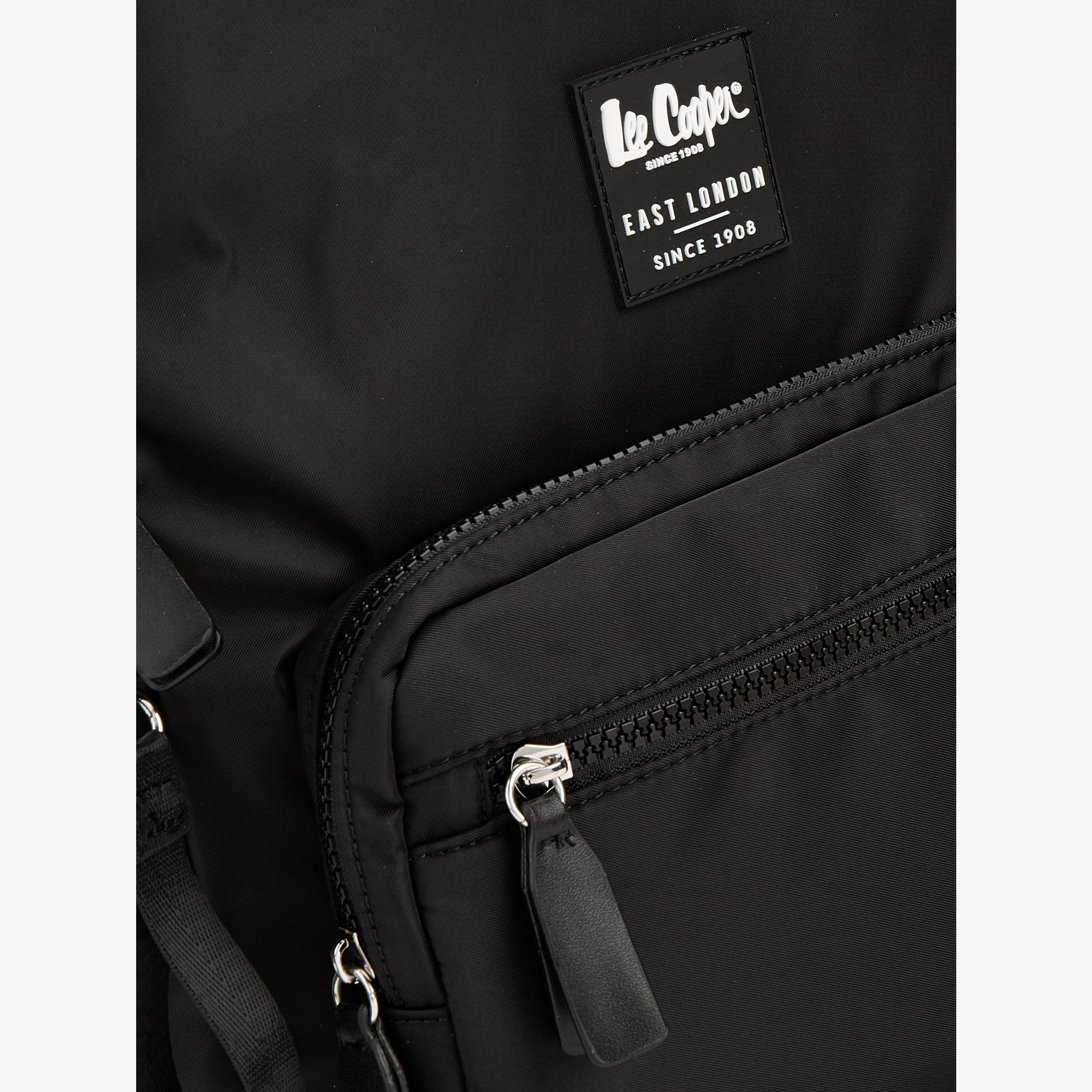 Lee Cooper Solid Backpack with Zip Closure and Adjustable Strap - 34x12x40 cm-women-bagsandwallets-backpacks-image-4