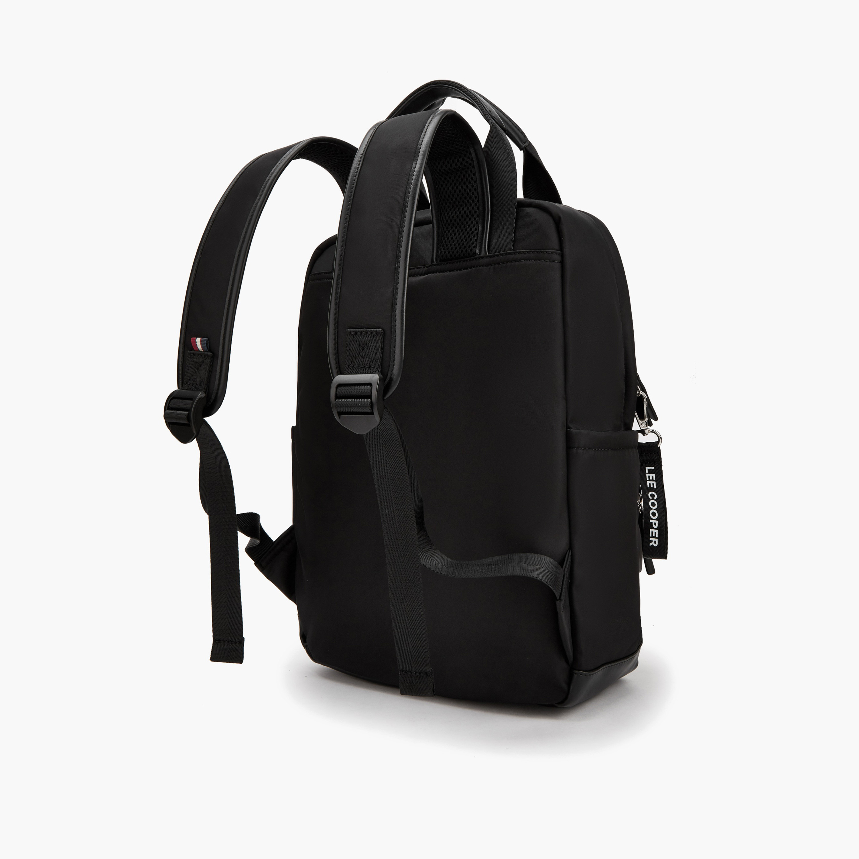 Lee Cooper Solid Backpack with Zip Closure and Adjustable Strap - 34x12x40 cm-women-bagsandwallets-backpacks-image-5