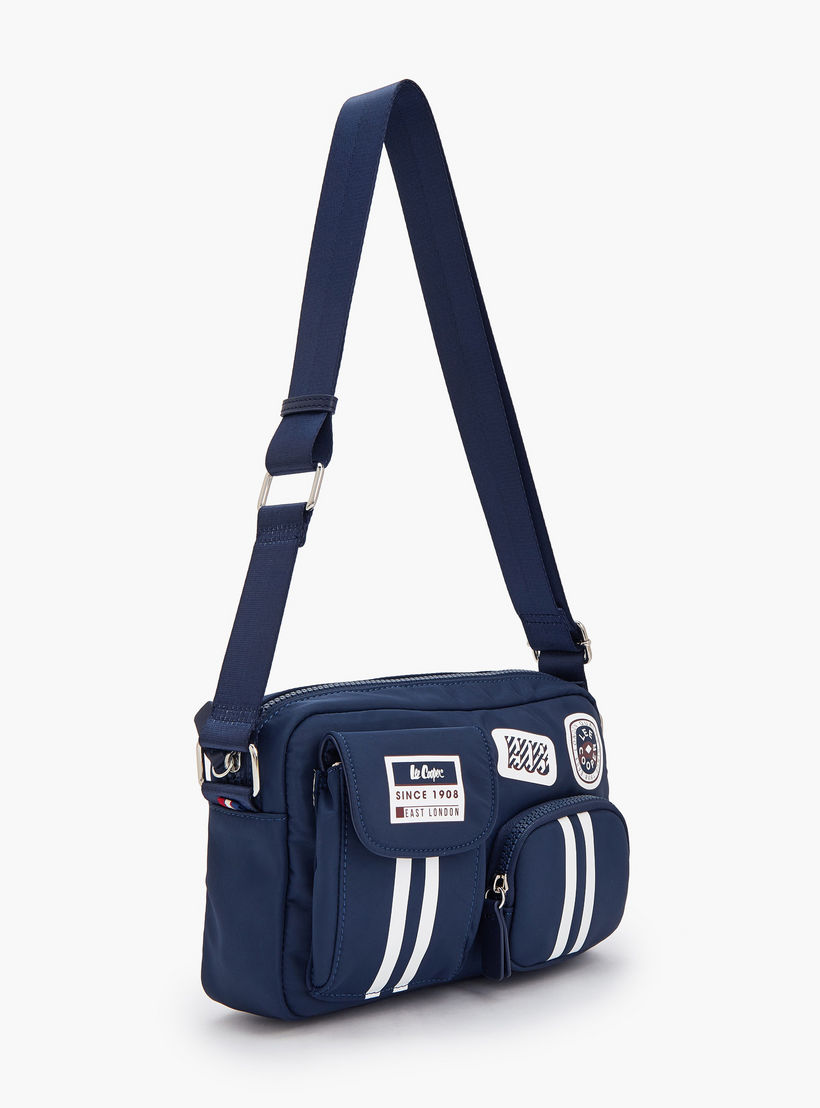 شنطة كروس بودي بحزام قابل للتعديل وتزيينات شعار من لي كوبر-women-bagsandwallets-handbags-image-3