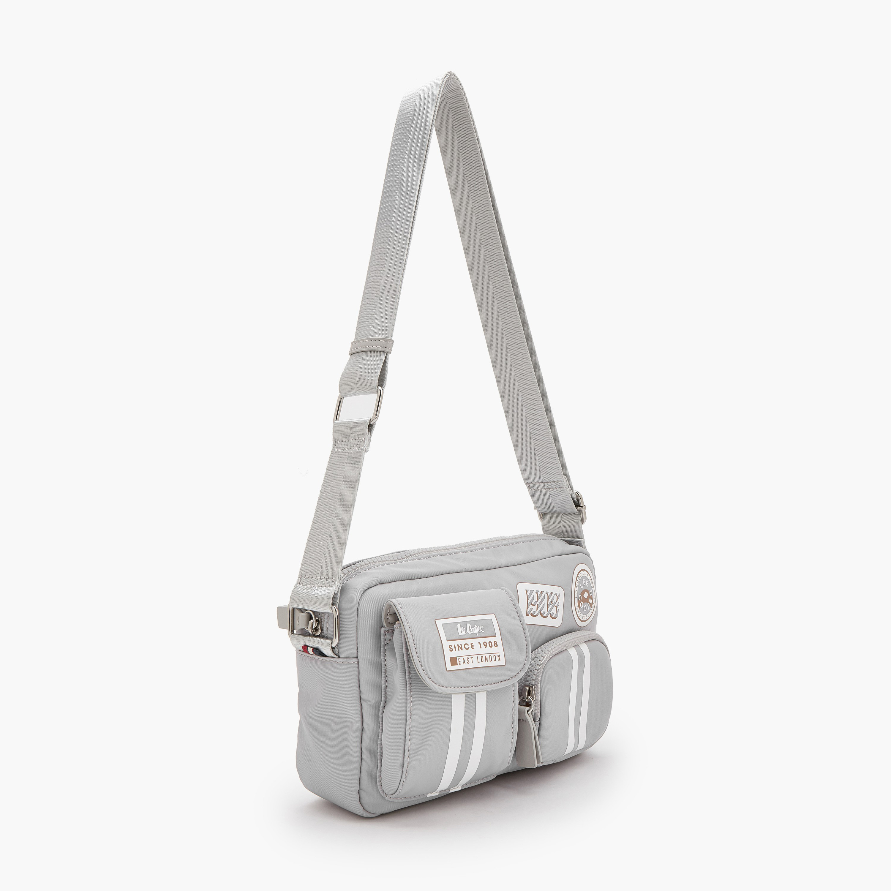 Lee Cooper Logo Applique Crossbody Bag with Adjustable Strap-women-bagsandwallets-handbags-image-3