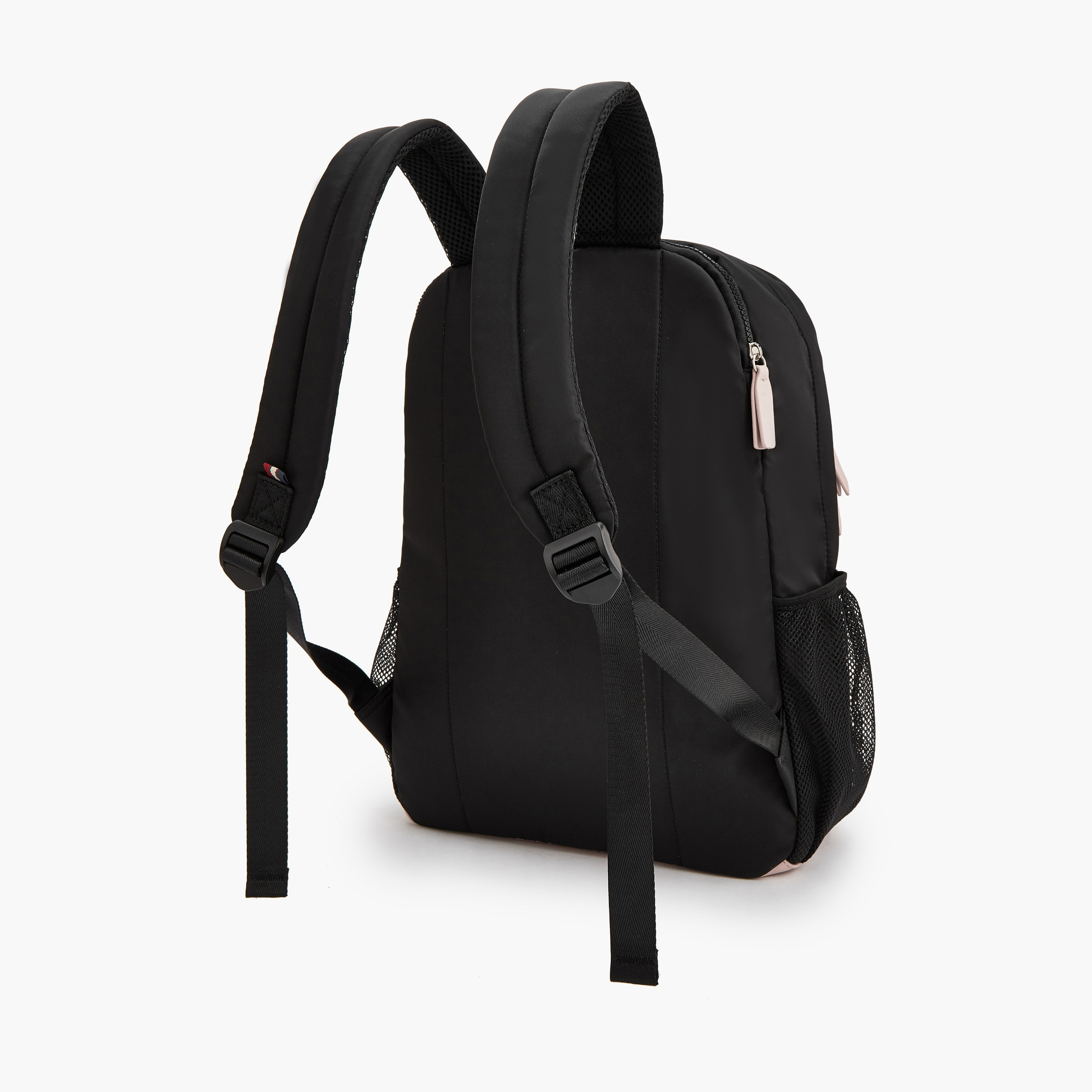 Lee Cooper Logo Print Backpack with Mesh Pocket-women-bagsandwallets-backpacks-image-5