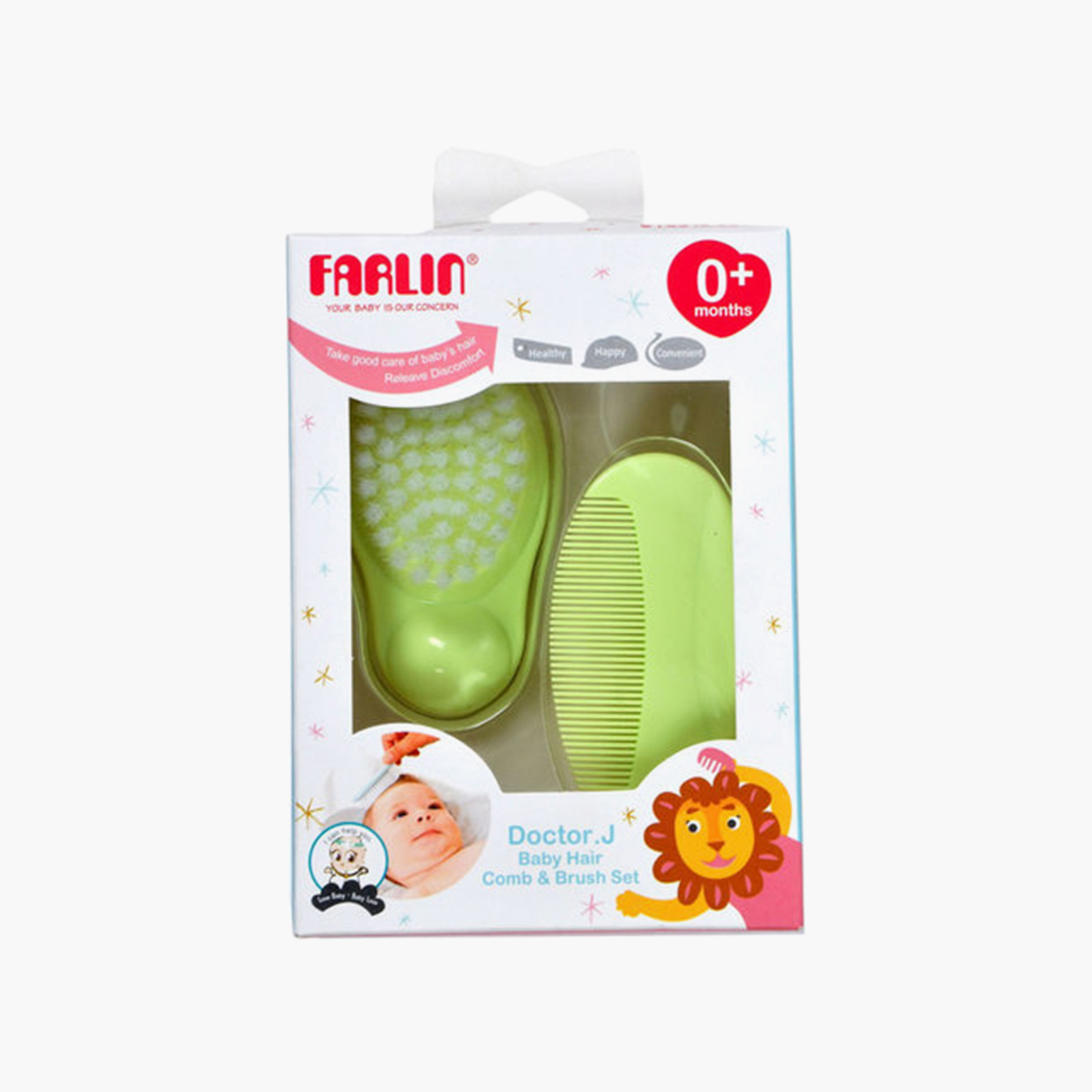 Farlin Doctor J Hair Comb & Brush Set - Green-baby-bathandcare-hairbodyskincare-image-3