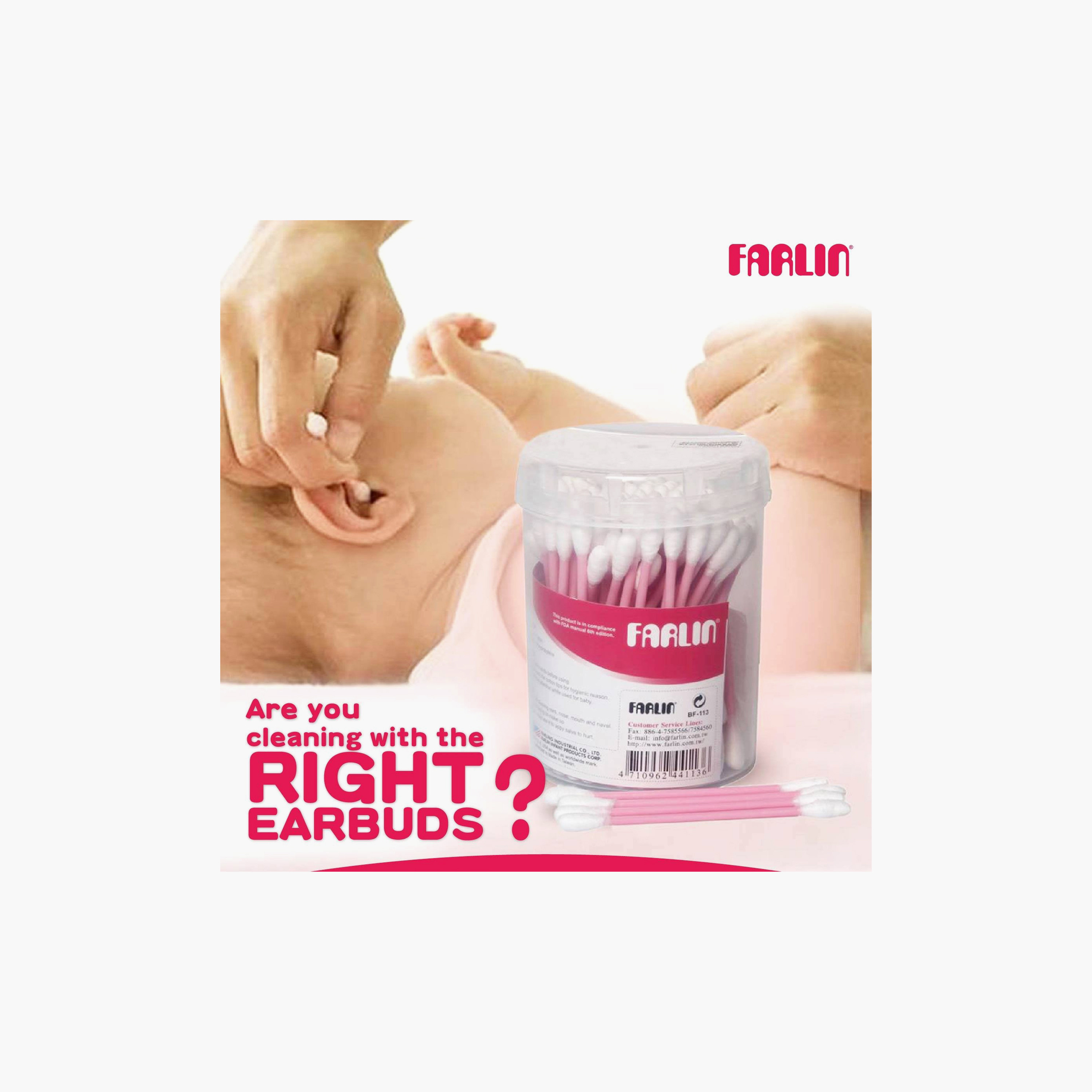 Farlin 100-Piece Cotton Earbuds-beautyandpersonalcare-babycare-wipesandbuds-image-4