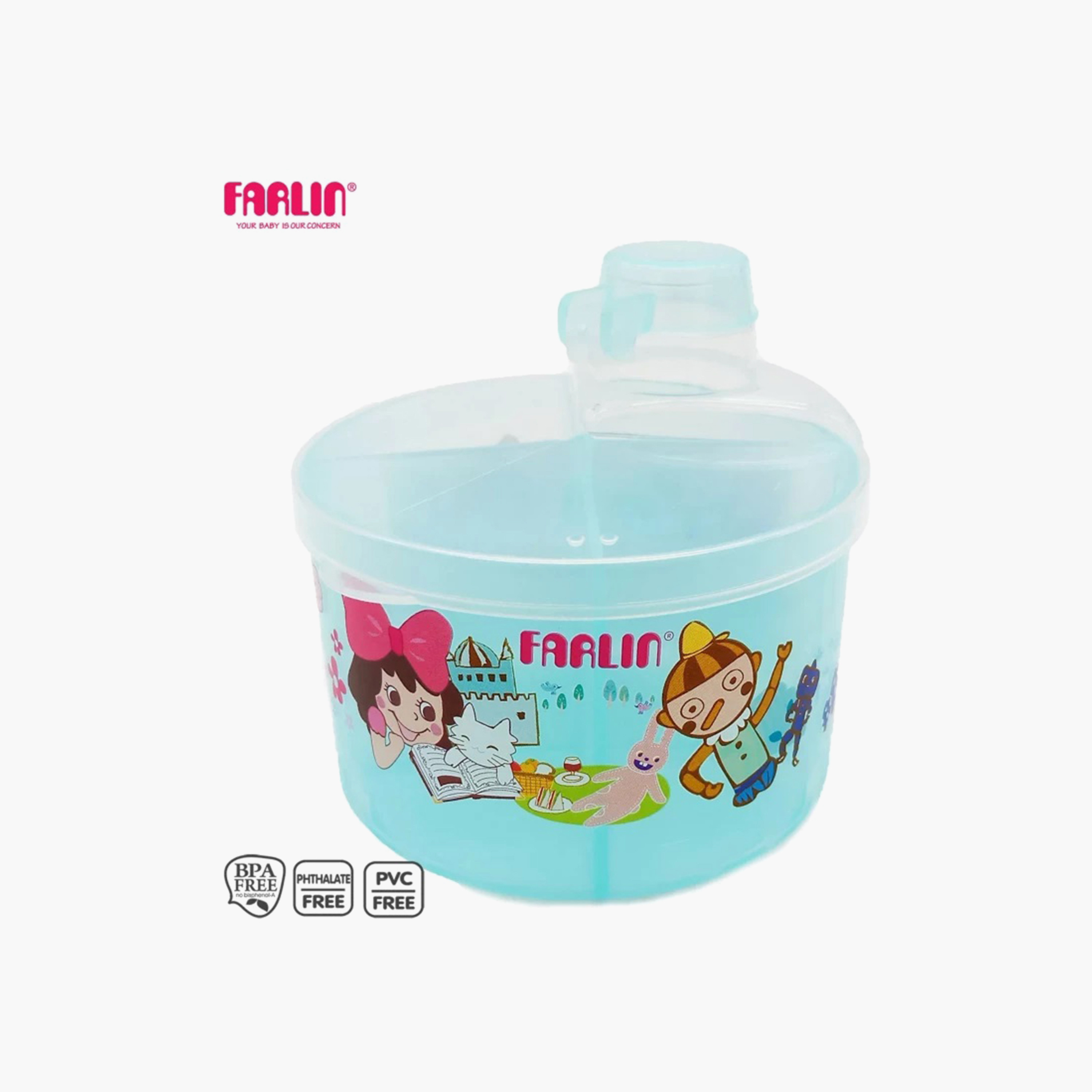 حاوية حليب بودرة - أزرق من فارلين-baby-feeding-accessories-image-2