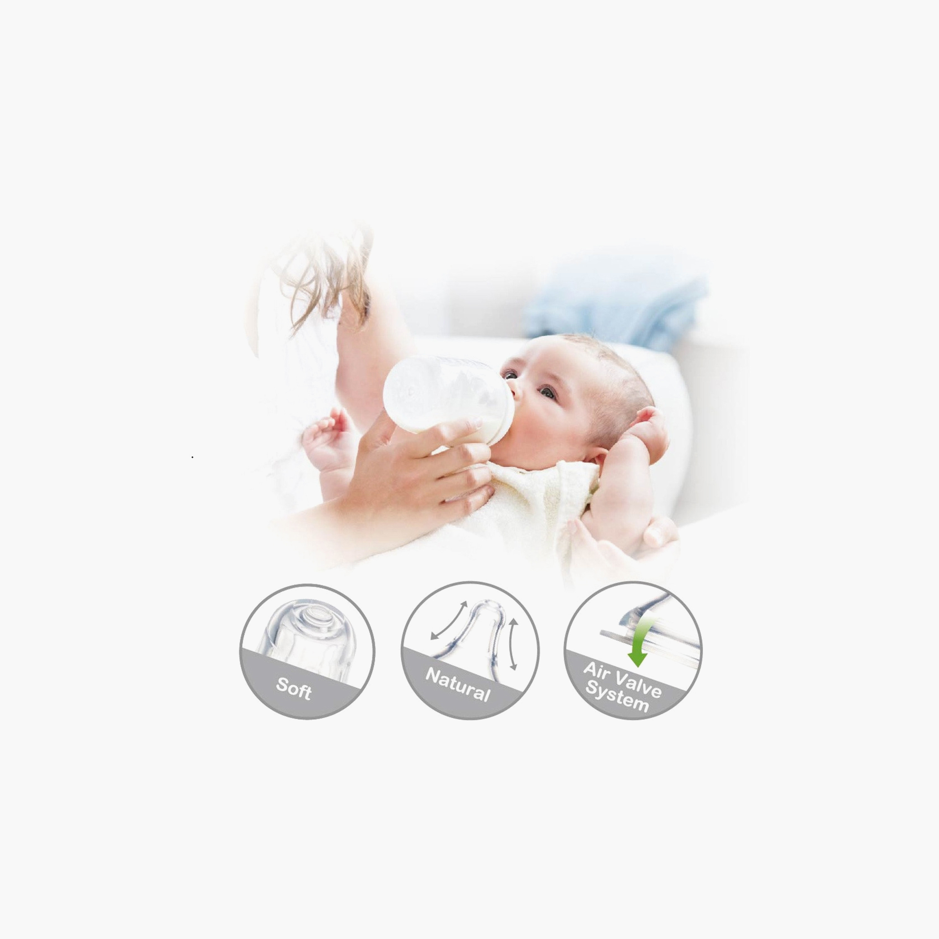 حلمة عنق عريض متينة ومرنة، قطعتين - مقاس M من فارلين-baby-feeding-feedingbottles-bottlesandteats-image-3