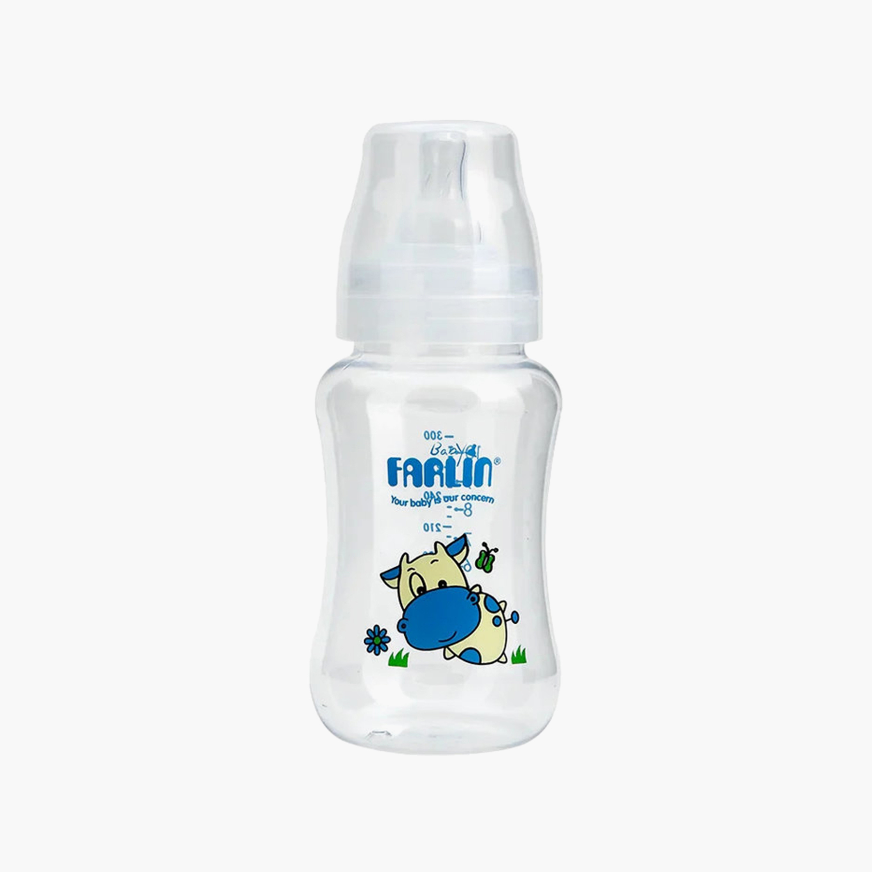 زجاجة رضاعة عنق عريض مع حلمة وغطاء - 300 مل من فارلين-baby-feeding-feedingbottles-bottlesandteats-image-2