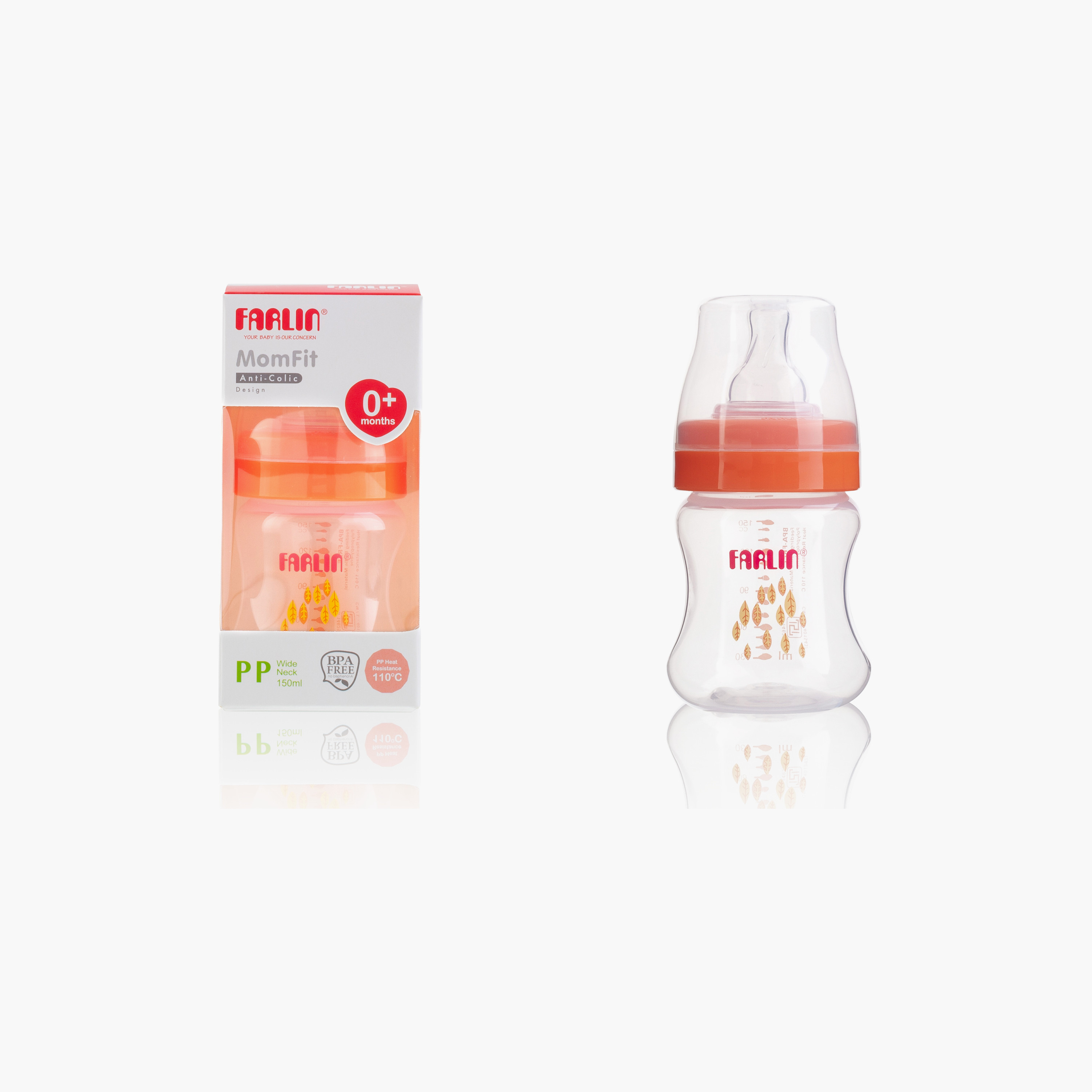 Farlin Anti-Colic Wide Neck Feeding Bottle with Teat & Cap - 150 ml-baby-feeding-feedingbottles-bottlesandteats-image-2