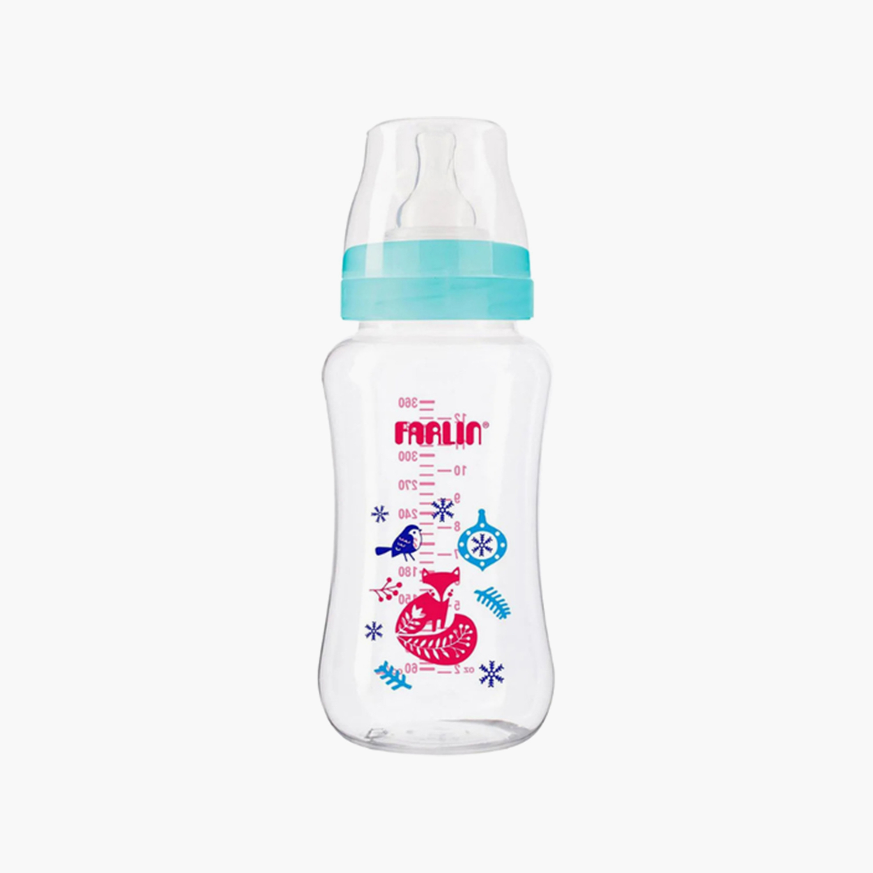 زجاجة رضاعة عنق عريض مع حلمة وغطاء - 360 مل من فارلين-baby-feeding-feedingbottles-bottlesandteats-image-1