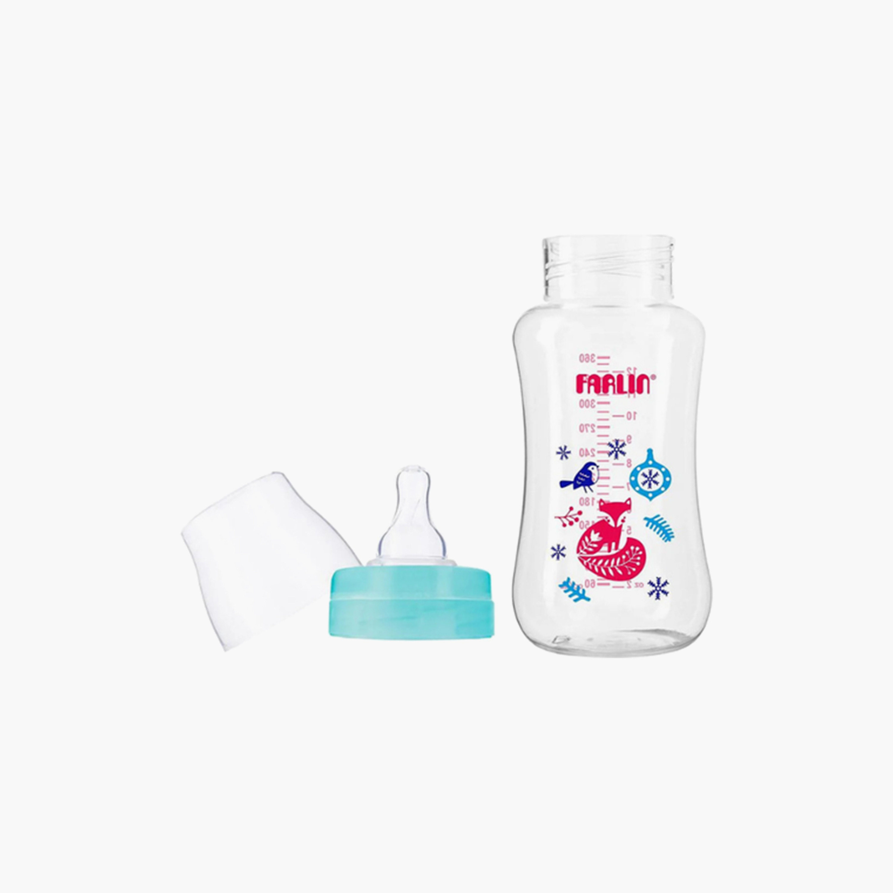 زجاجة رضاعة عنق عريض مع حلمة وغطاء - 360 مل من فارلين-baby-feeding-feedingbottles-bottlesandteats-image-3