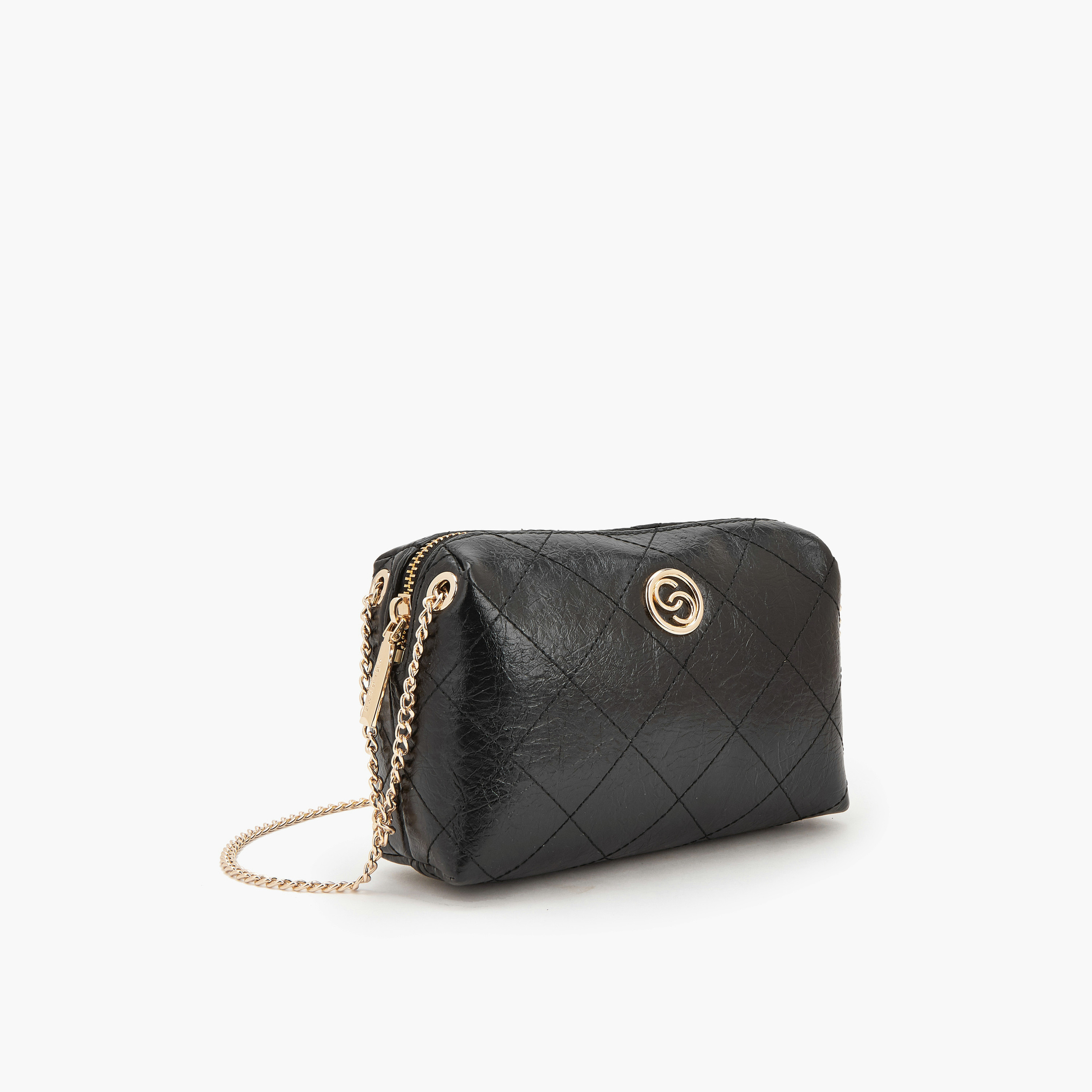 Celeste Quilted Suede Crossbody Bag with Chain Strap-women-bagsandwallets-handbags-image-3