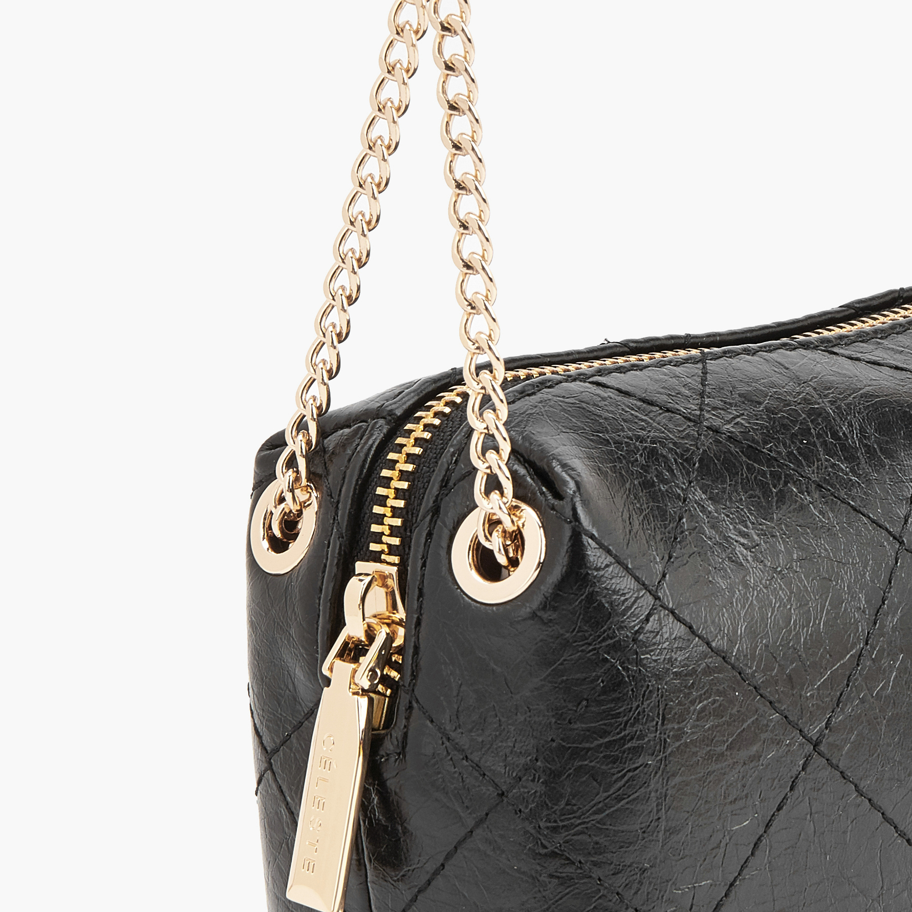 Celeste Quilted Suede Crossbody Bag with Chain Strap-women-bagsandwallets-handbags-image-5