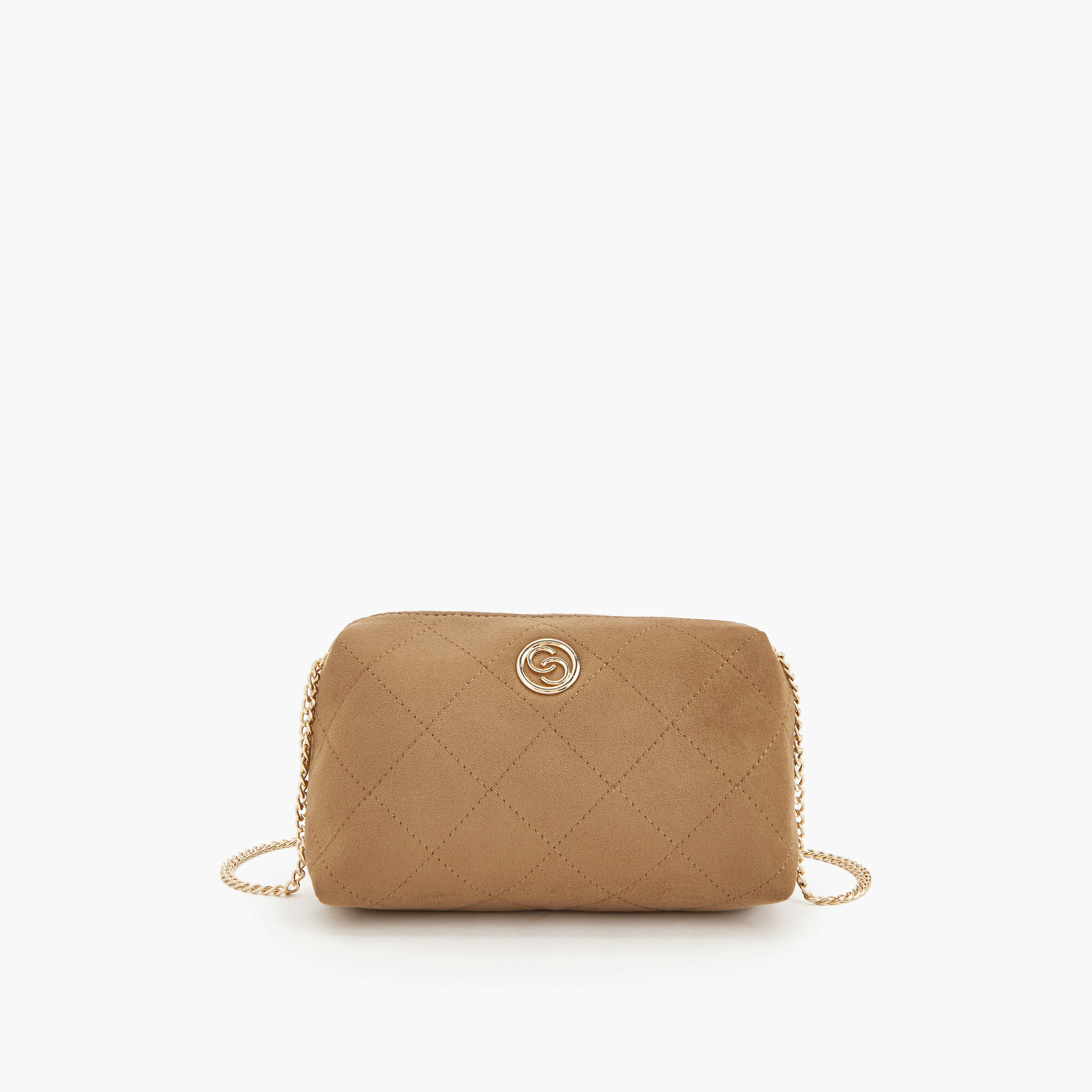 Celeste Quilted Suede Crossbody Bag with Zip Closure-women-bagsandwallets-handbags-image-1