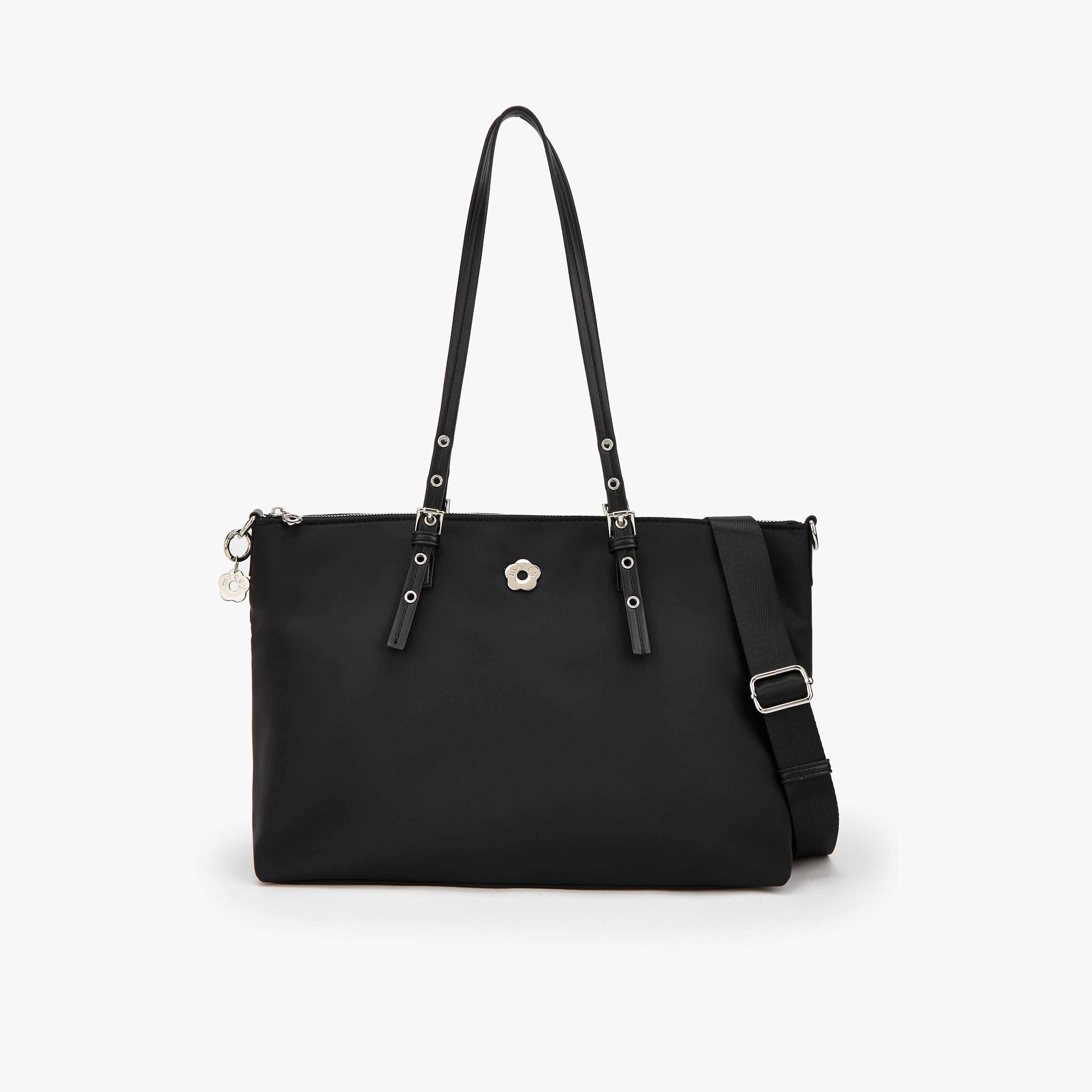 Missy Solid Tote Bag with Zip Closure-women-bagsandwallets-handbags-image-1