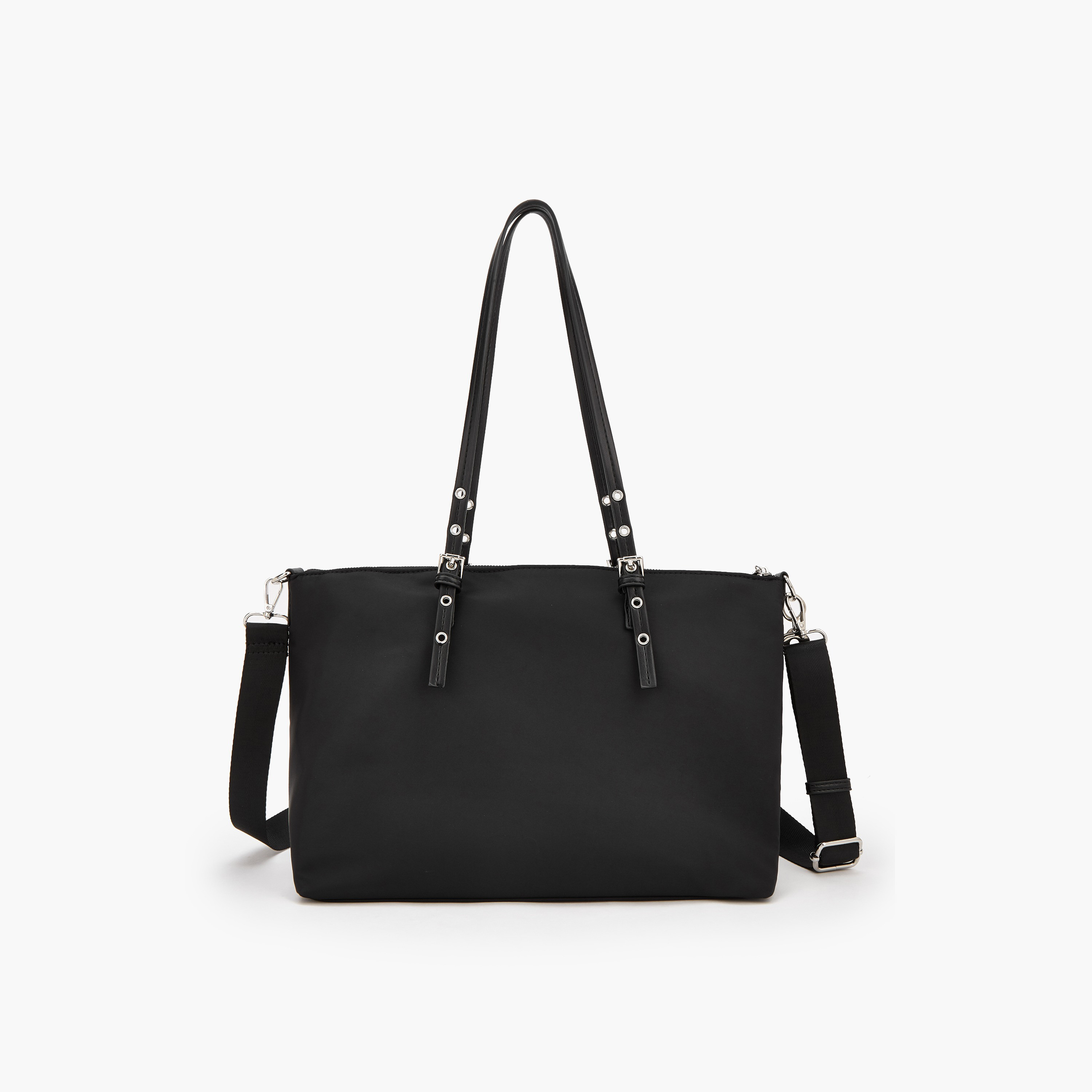 Missy Solid Tote Bag with Zip Closure-women-bagsandwallets-handbags-image-4