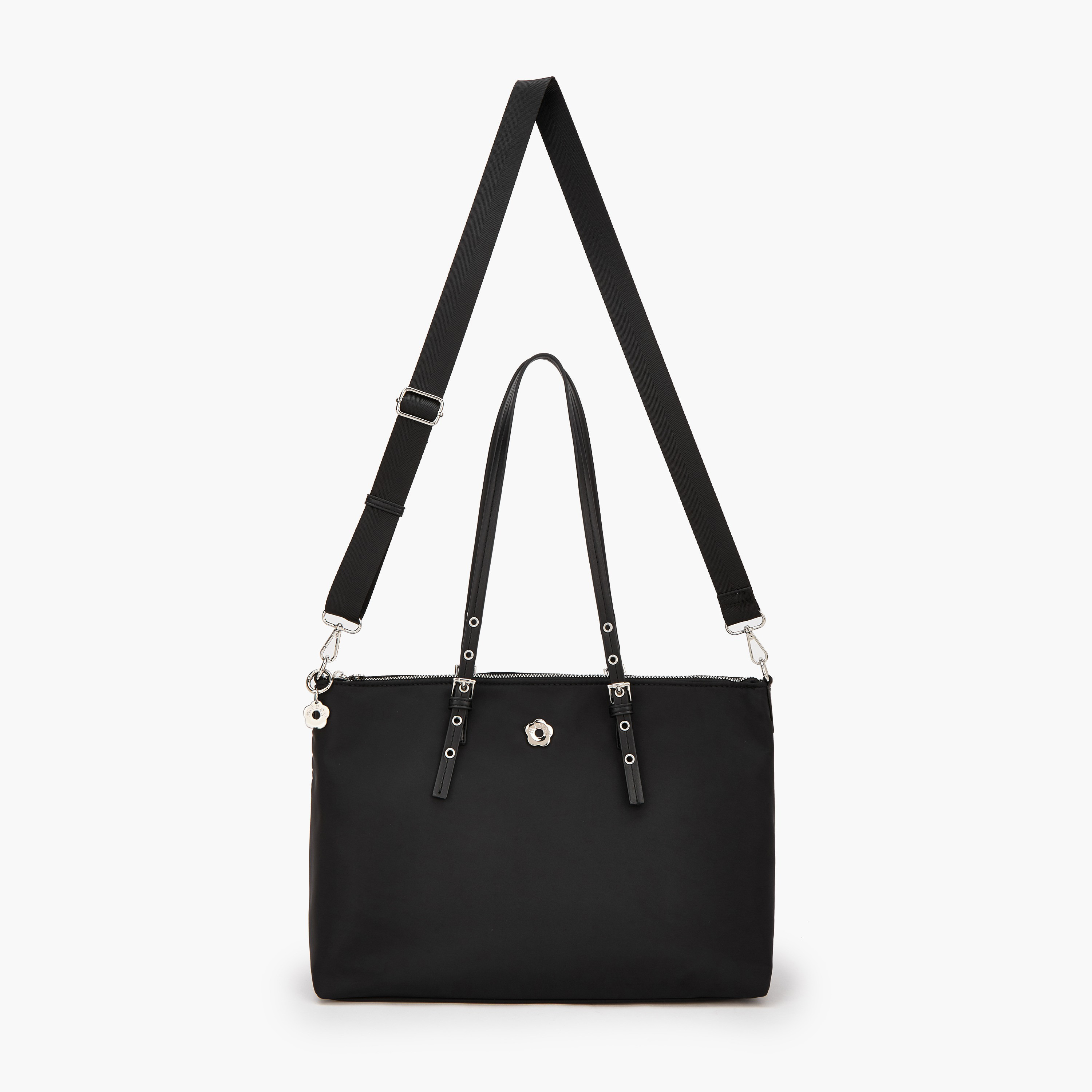 Missy Solid Tote Bag with Zip Closure-women-bagsandwallets-handbags-image-5