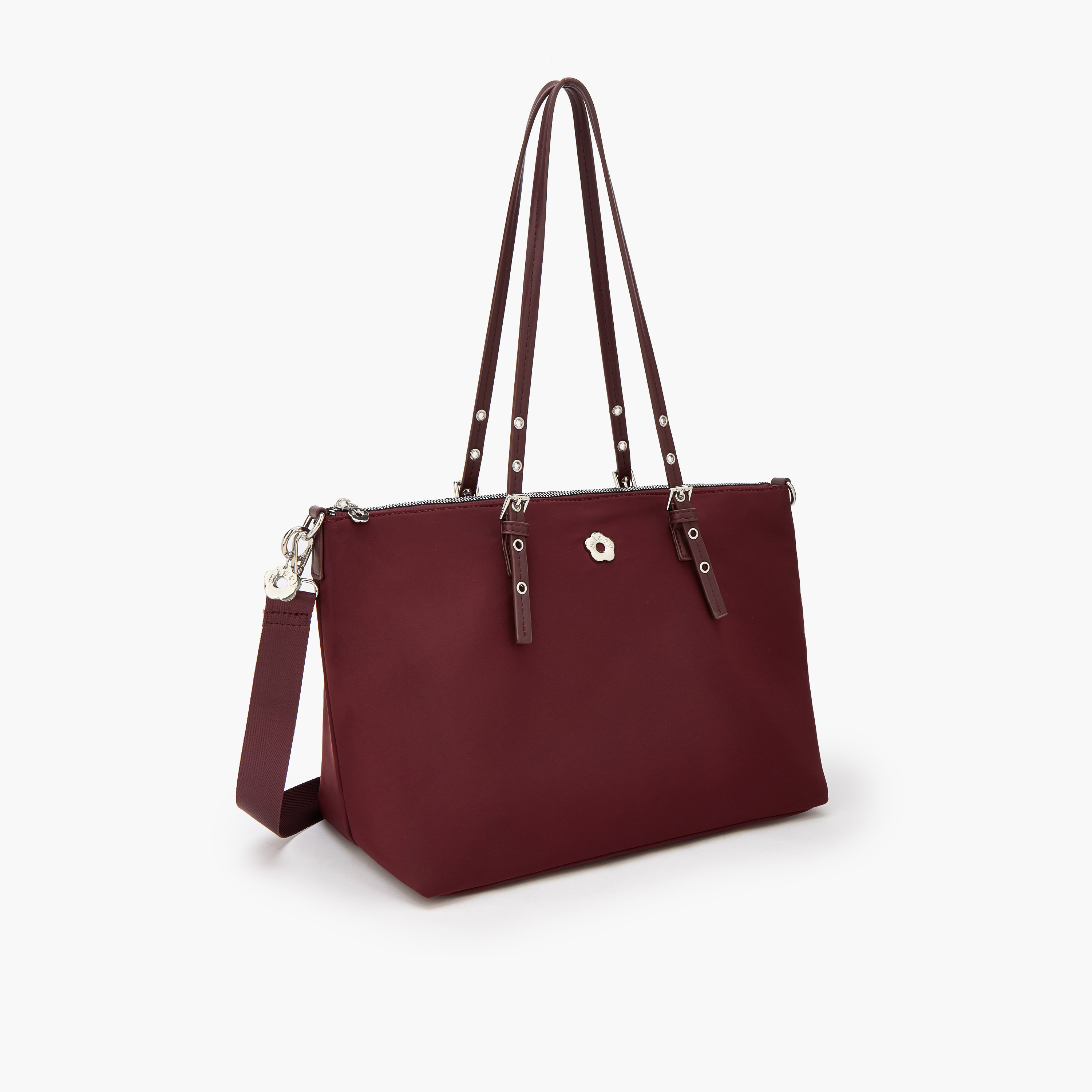 Missy Solid Tote Bag with Zip Closure-women-bagsandwallets-handbags-image-2