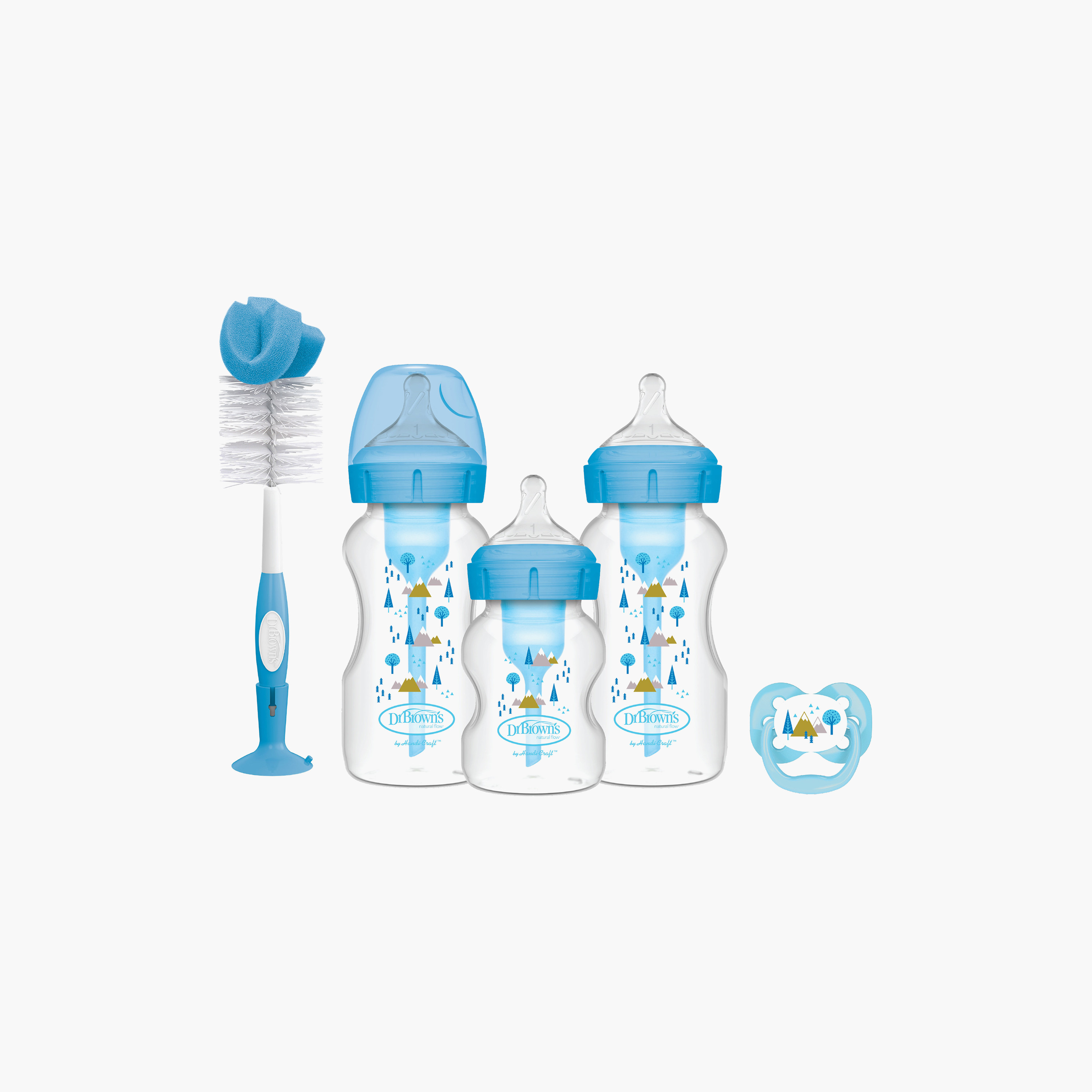 طقم رضّاعات "أوبشنز بلس" مضادة للمغص - أزرق من دكتور براونز-baby-feeding-feedingbottles-bottlesandteats-image-2