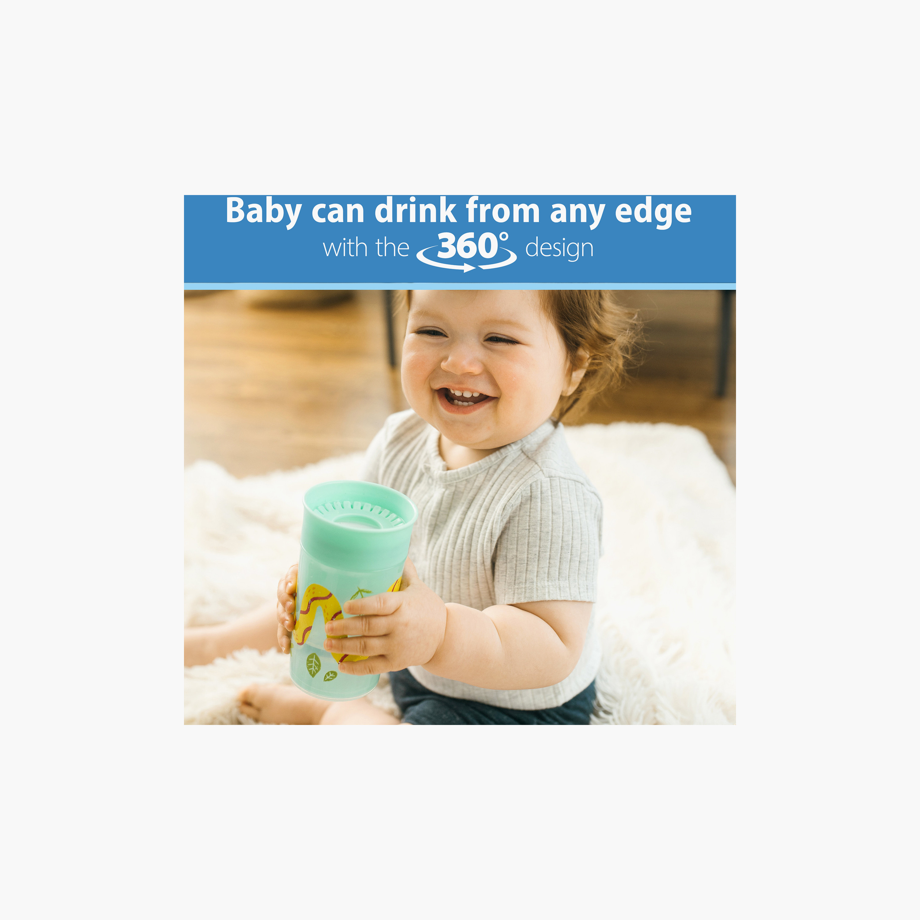 Dr. Brown's Leak-Free Cheers 360 Cup with Lid - 300 ml - Green - 9 Months+-baby-feeding-mealtimeessentials-image-5