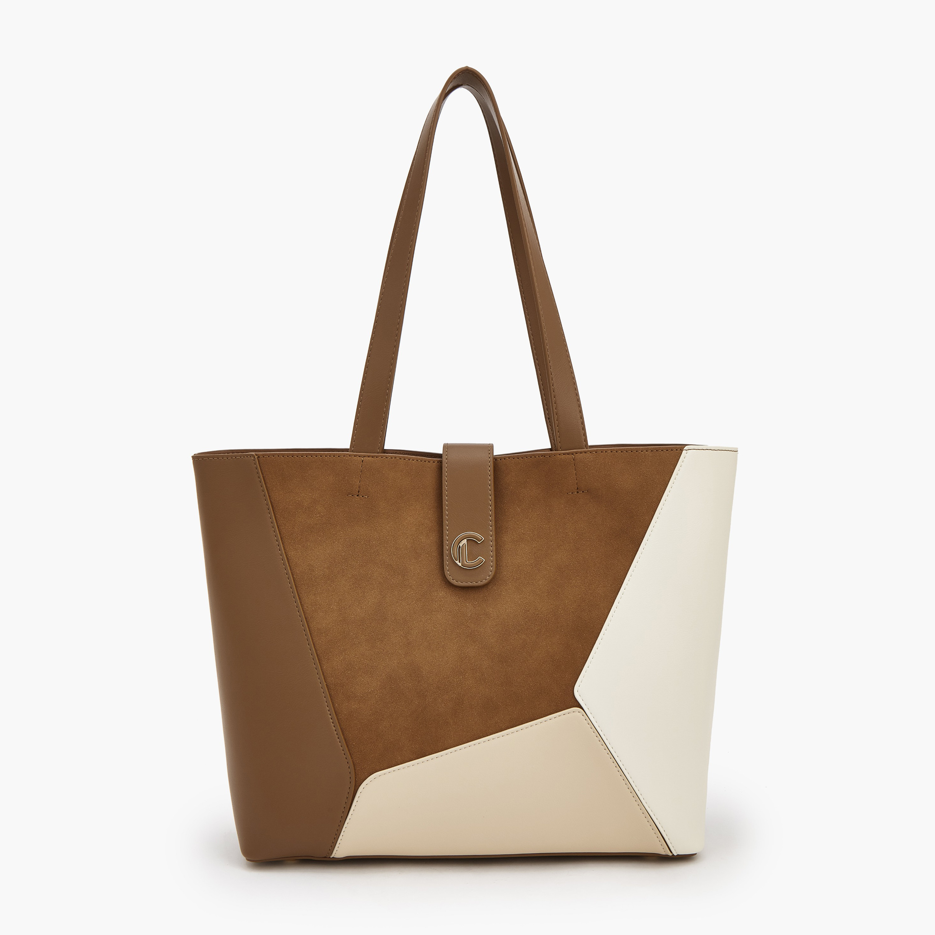 Le Confort Panelled Tote Bag with Pouch-women-bagsandwallets-handbags-image-1
