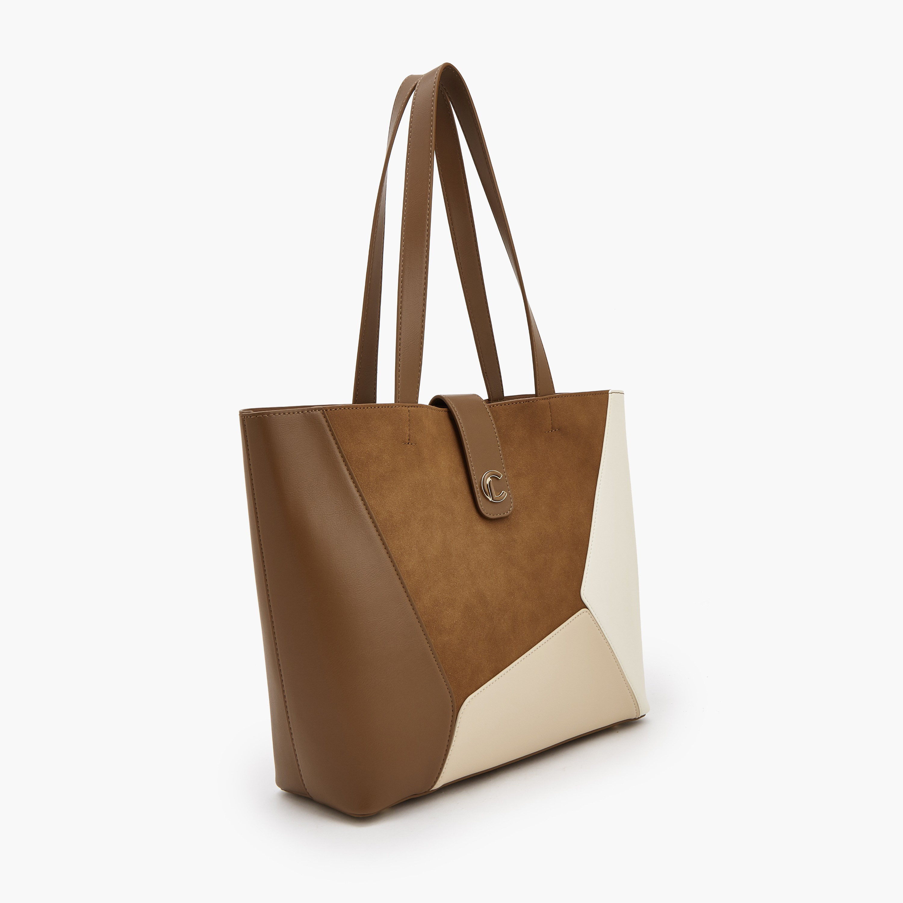 Le Confort Panelled Tote Bag with Pouch-women-bagsandwallets-handbags-image-4