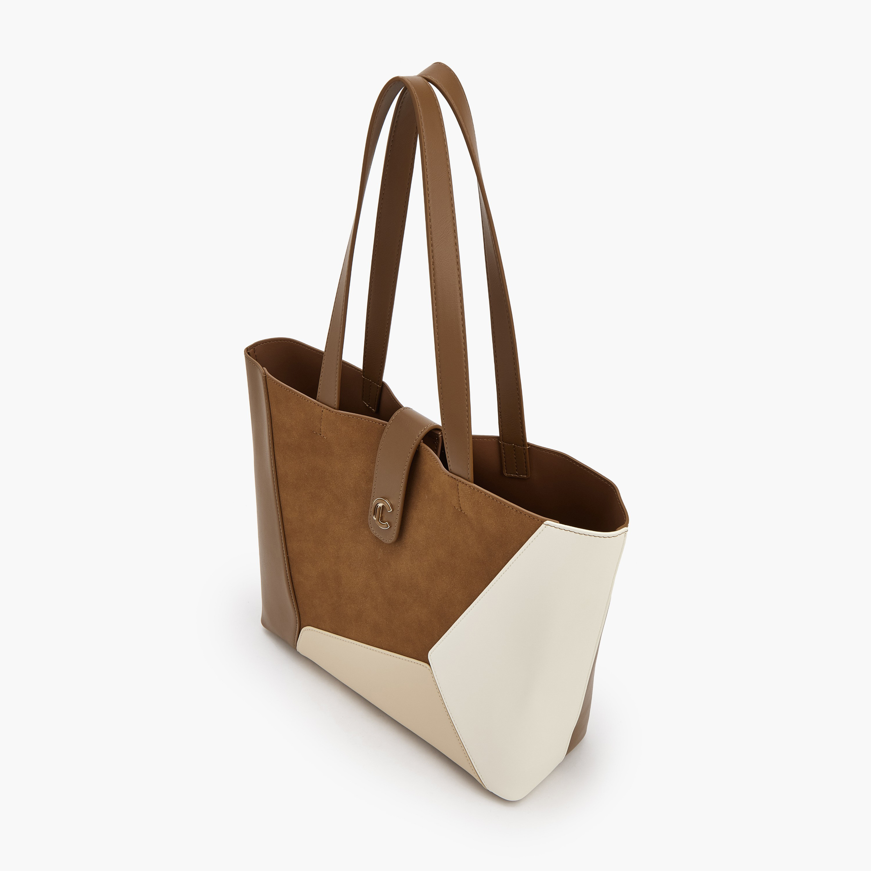 Le Confort Panelled Tote Bag with Pouch-women-bagsandwallets-handbags-image-6