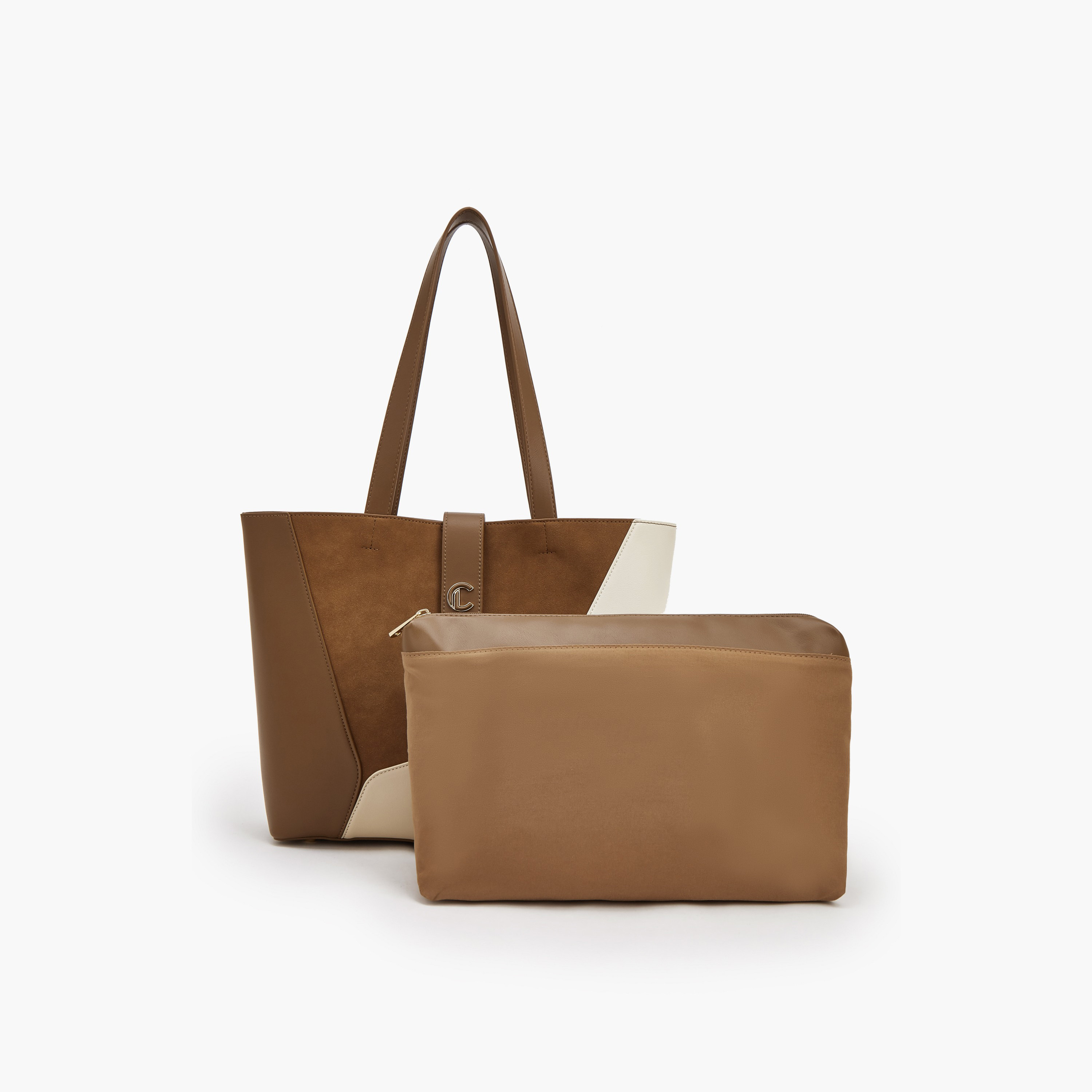 Le Confort Panelled Tote Bag with Pouch-women-bagsandwallets-handbags-image-7