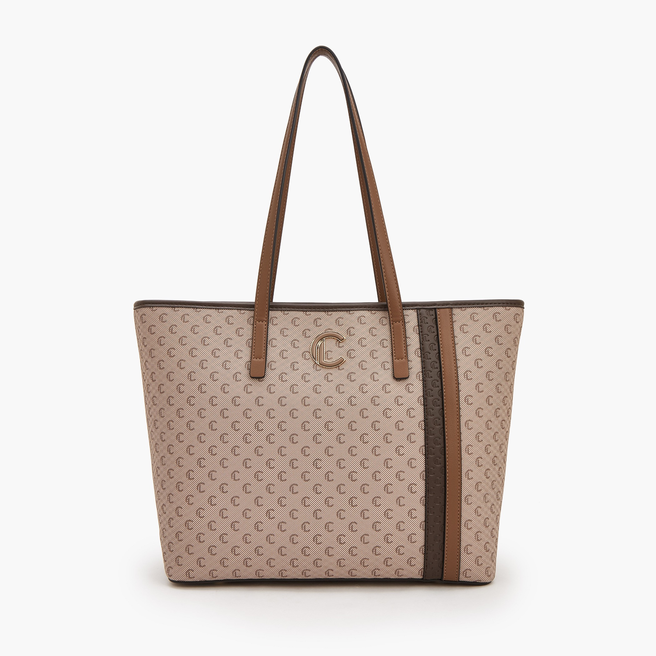 شنطة توتي بسحاب إغلاق وطبعات مونوجرام من لو كونفورت-women-bagsandwallets-handbags-image-1