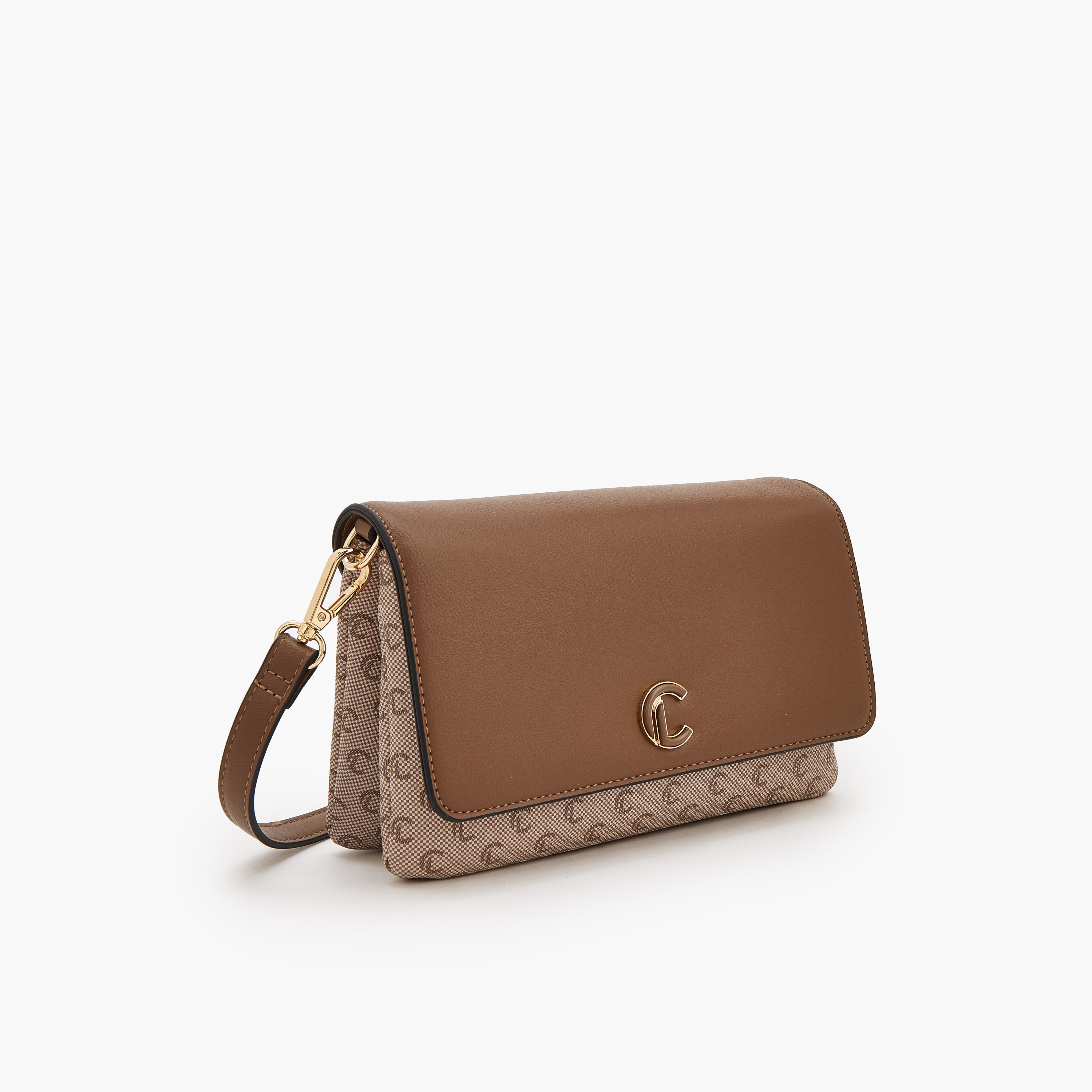 Le Confort Monogram Print Crossbody Bag with Button Closure-women-bagsandwallets-handbags-image-3