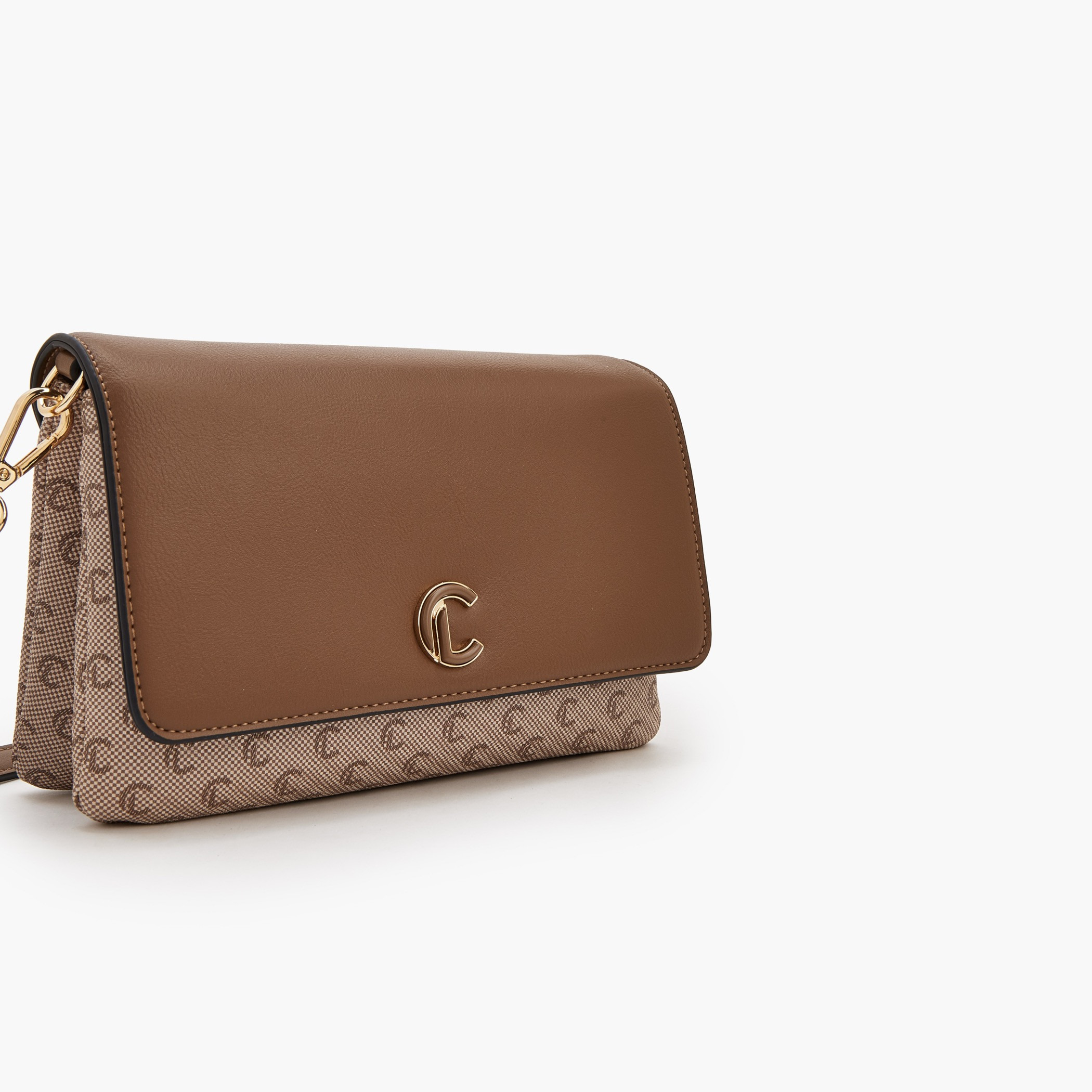 Le Confort Monogram Print Crossbody Bag with Button Closure-women-bagsandwallets-handbags-image-4