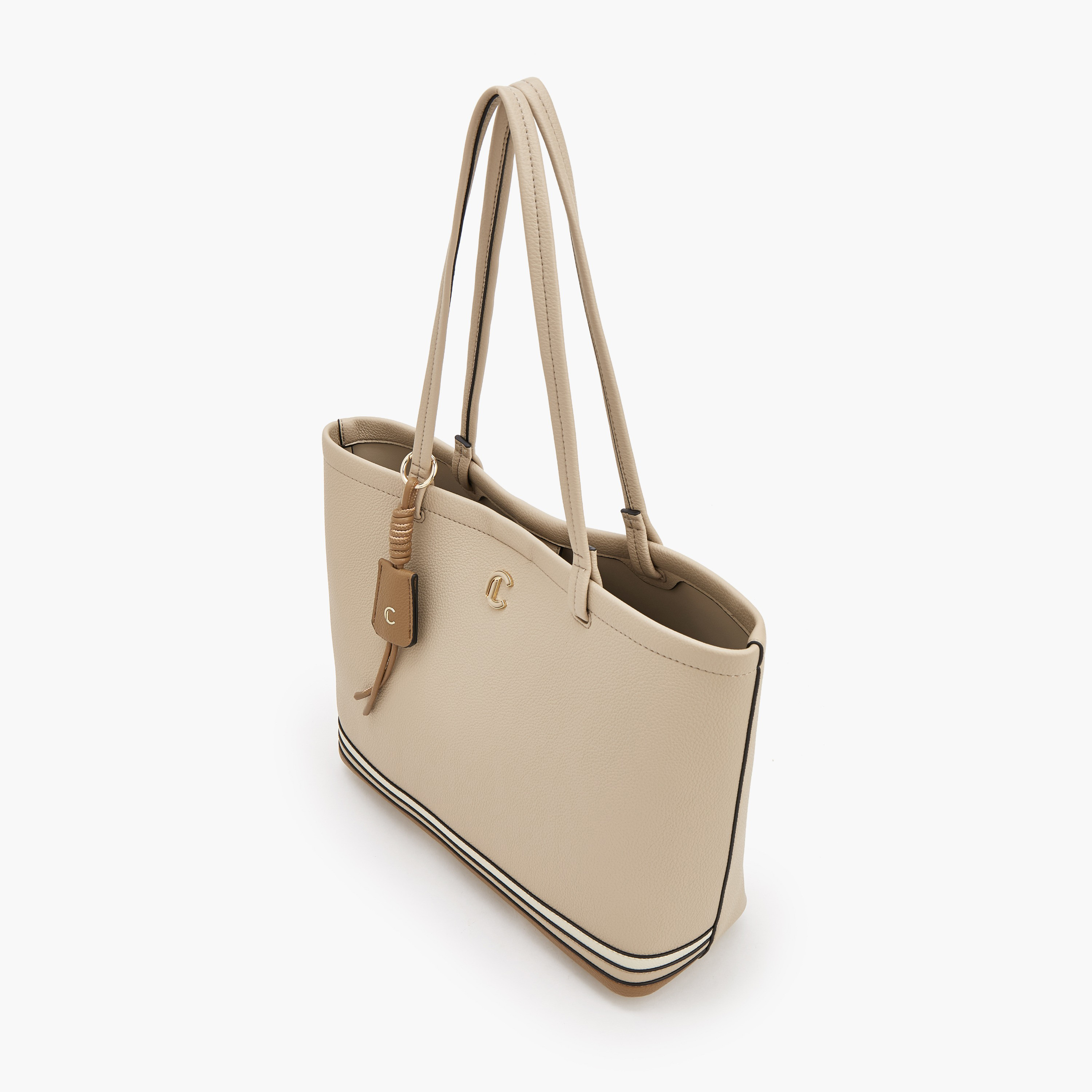 Le Confort Striped Tote Bag with Button Closure-women-bagsandwallets-handbags-image-5