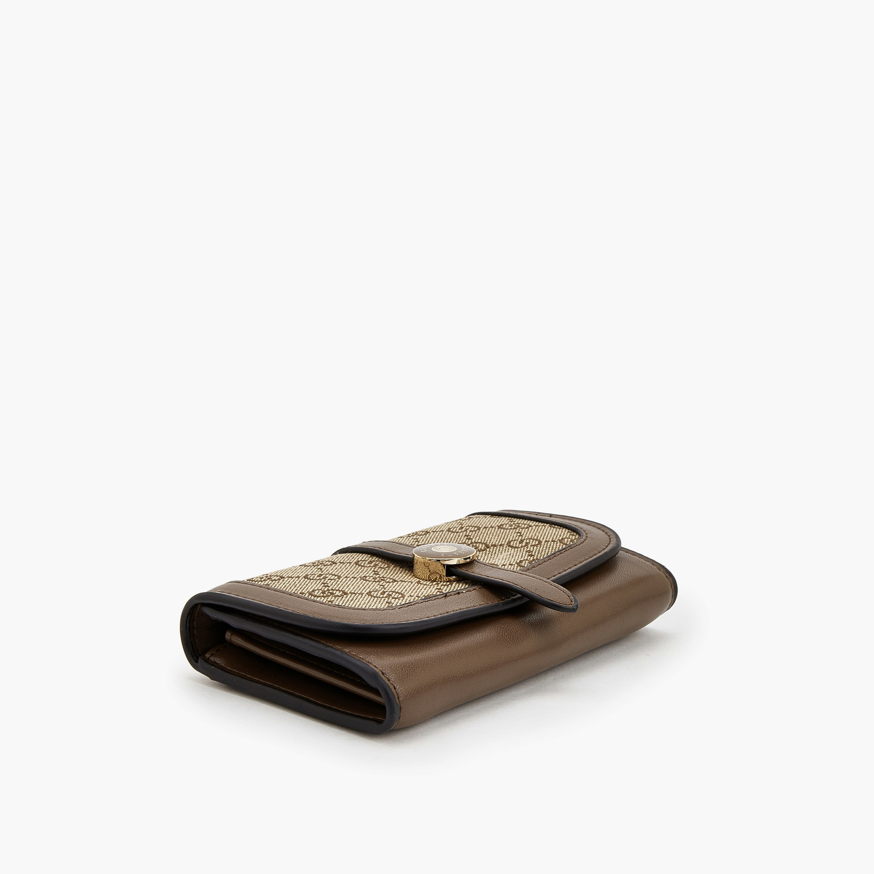 Celeste Monogram Textured Wallet with Flap Closure-women-bagsandwallets-wallets-image-4