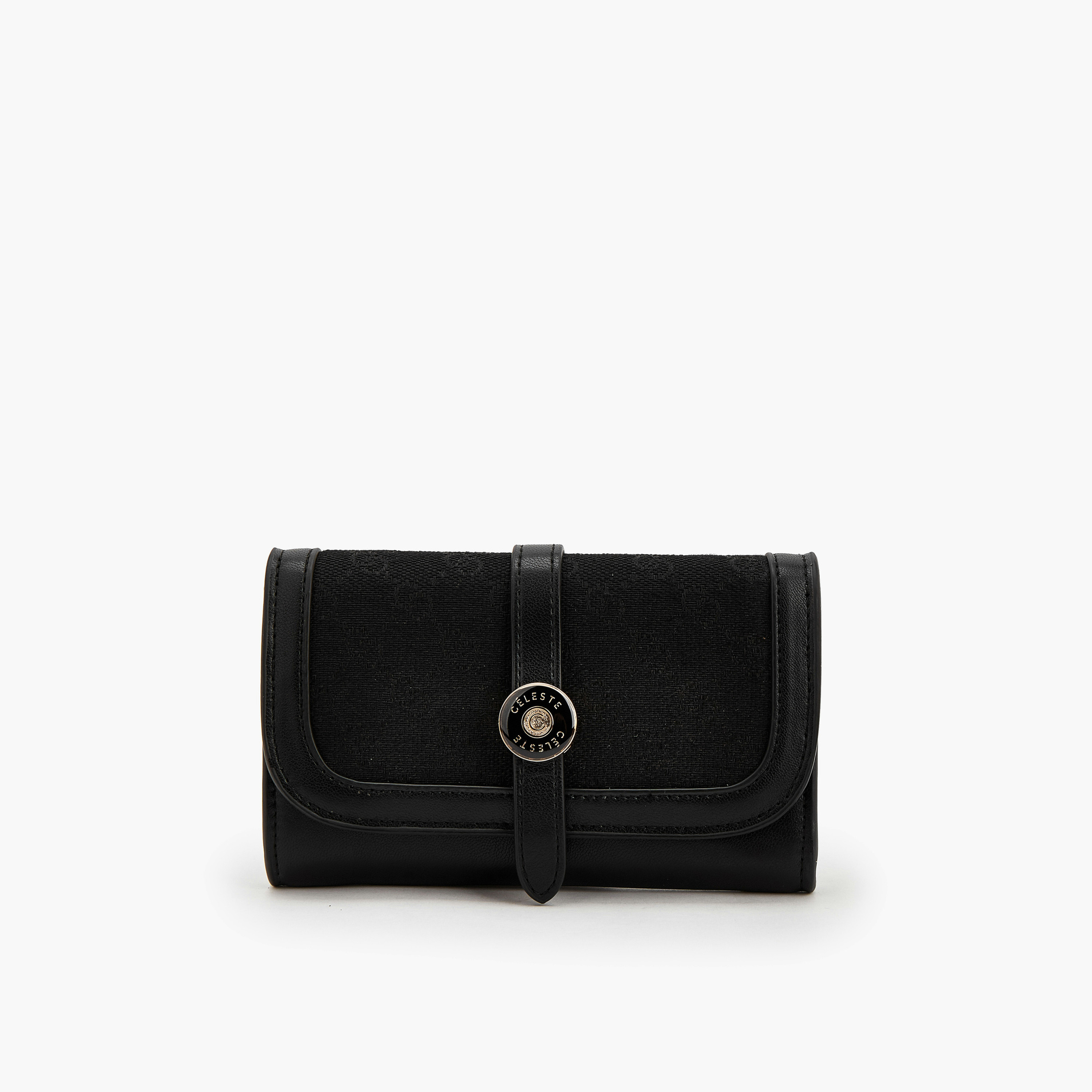 Celeste Textured Wallet with Magnetic Flap Closure-women-bagsandwallets-wallets-image-1