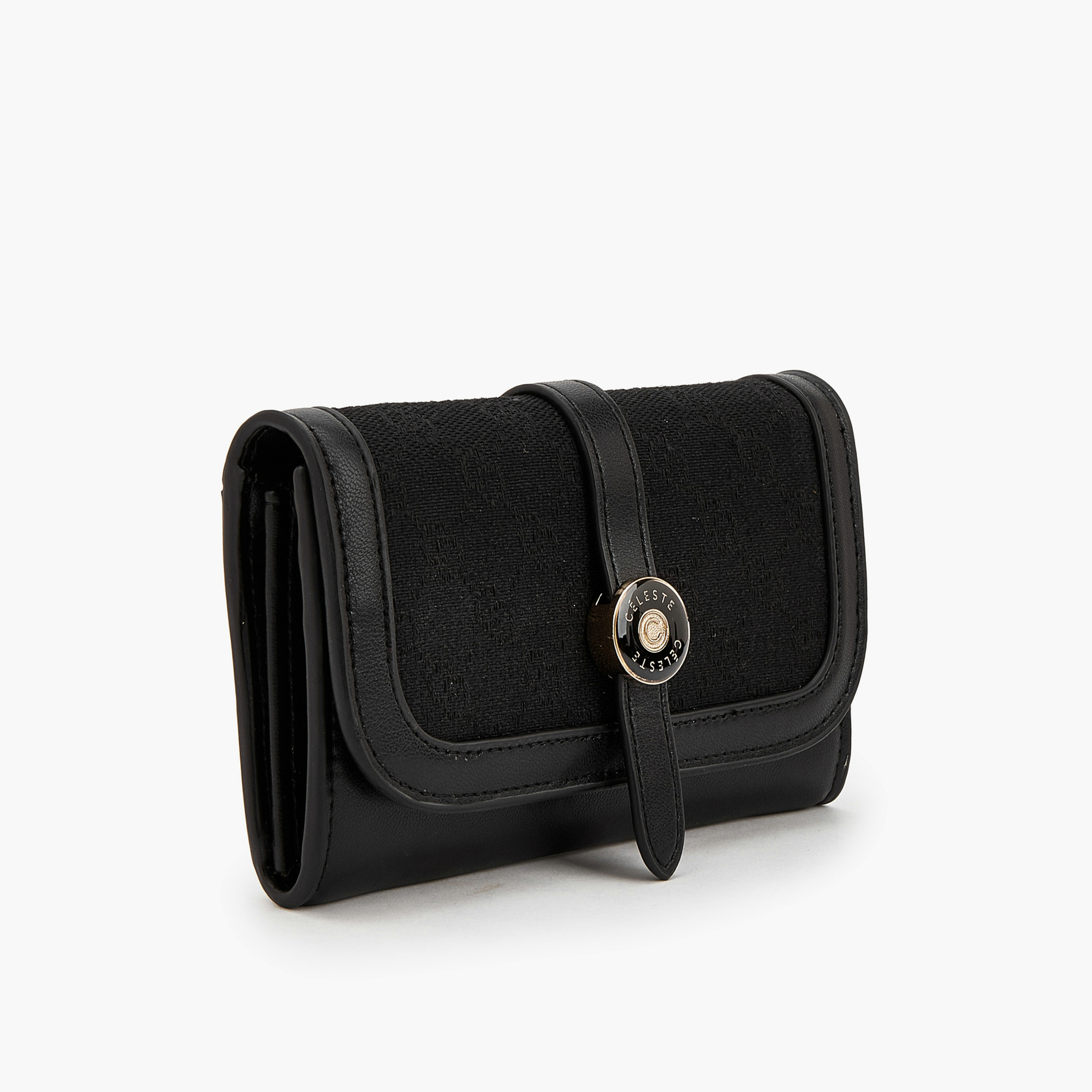 Celeste Textured Wallet with Magnetic Flap Closure-women-bagsandwallets-wallets-image-3