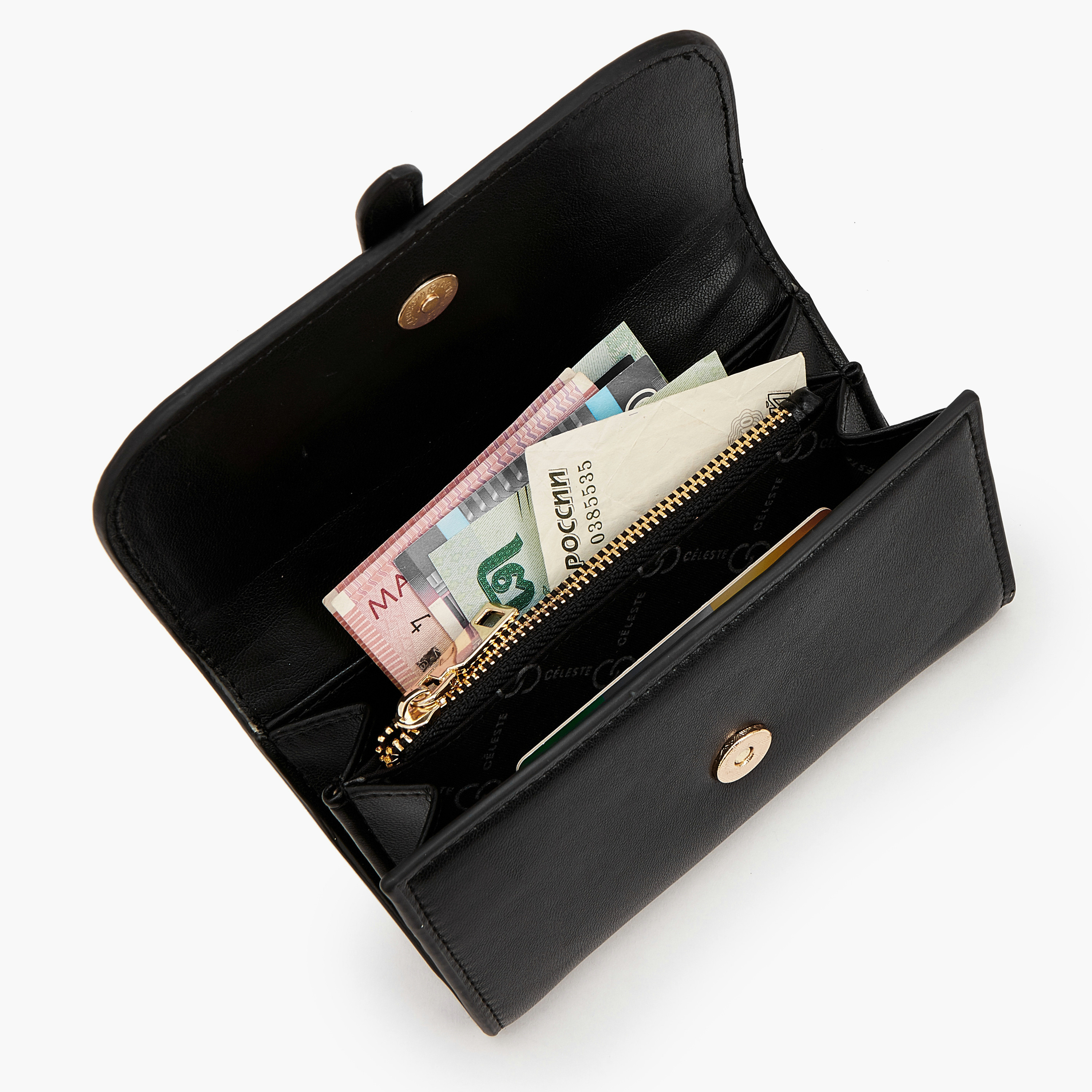 Celeste Textured Wallet with Magnetic Flap Closure-women-bagsandwallets-wallets-image-7