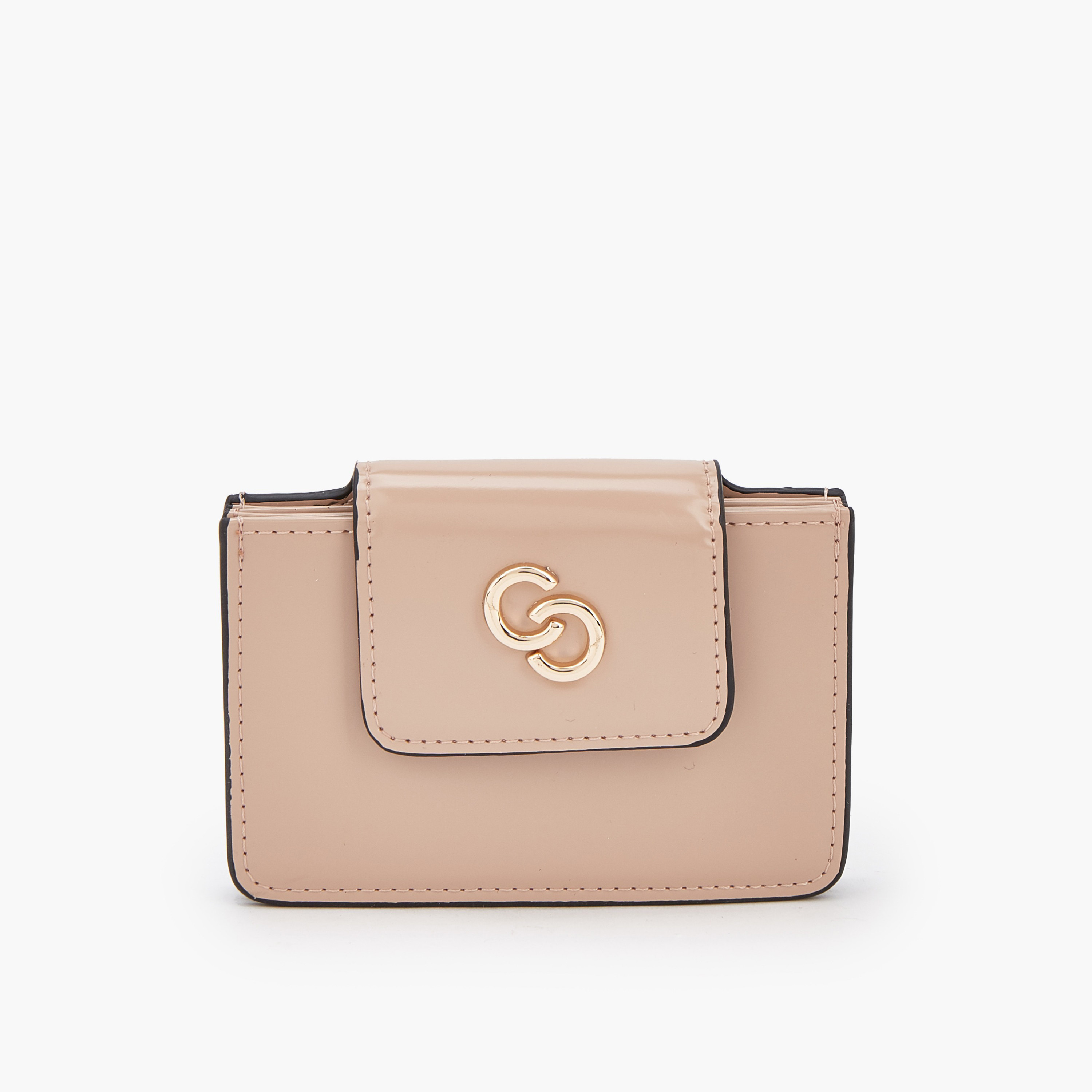 Celeste Solid Card Holder with Snap Button Closure-women-bagsandwallets-wallets-image-1