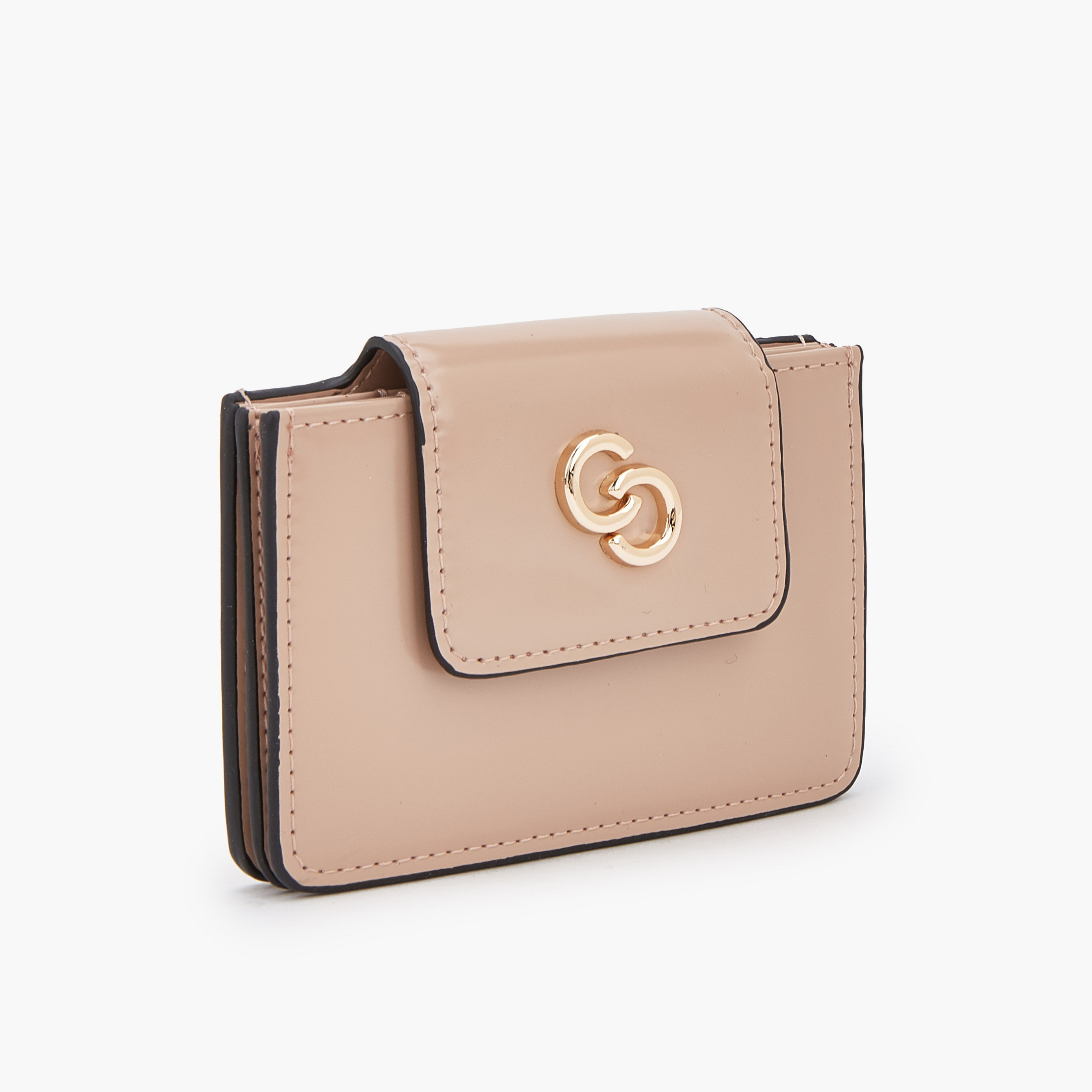 Celeste Solid Card Holder with Snap Button Closure-women-bagsandwallets-wallets-image-2