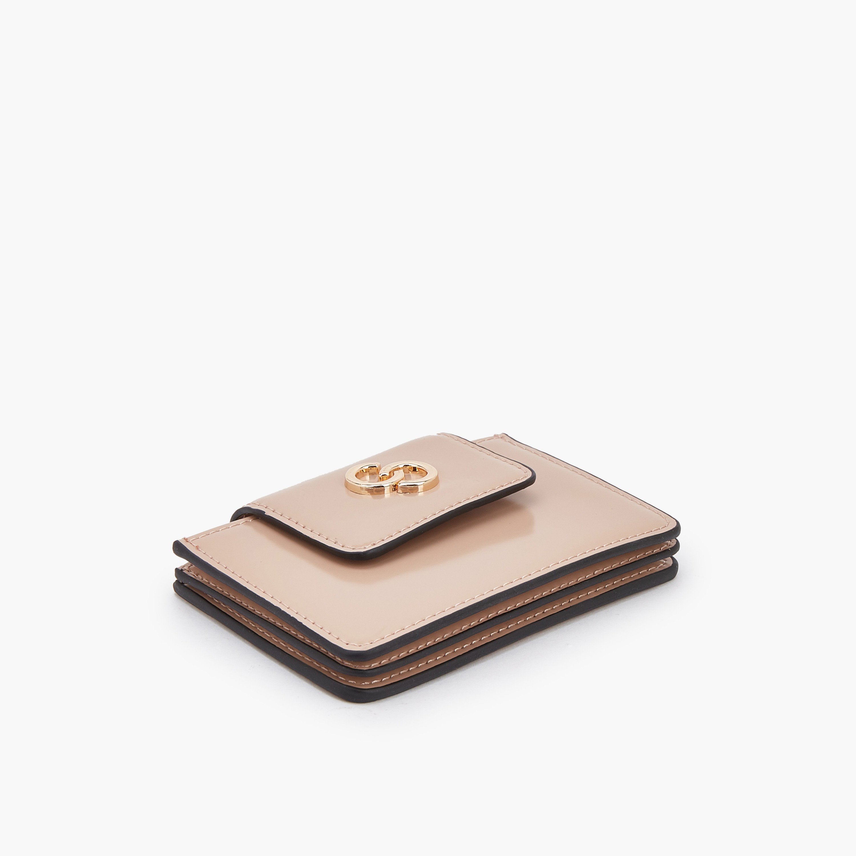 Celeste Solid Card Holder with Snap Button Closure-women-bagsandwallets-wallets-image-4