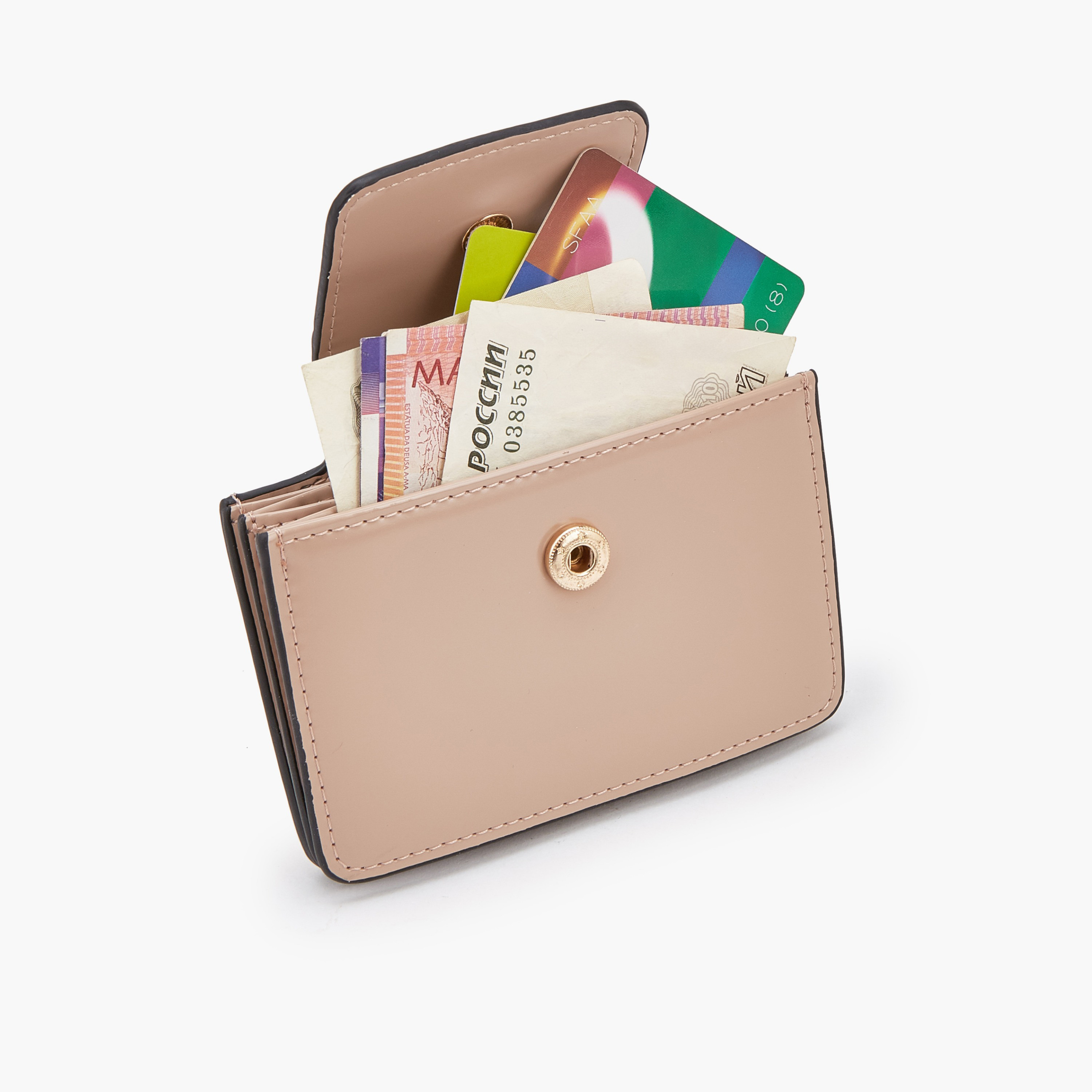 Celeste Solid Card Holder with Snap Button Closure-women-bagsandwallets-wallets-image-7