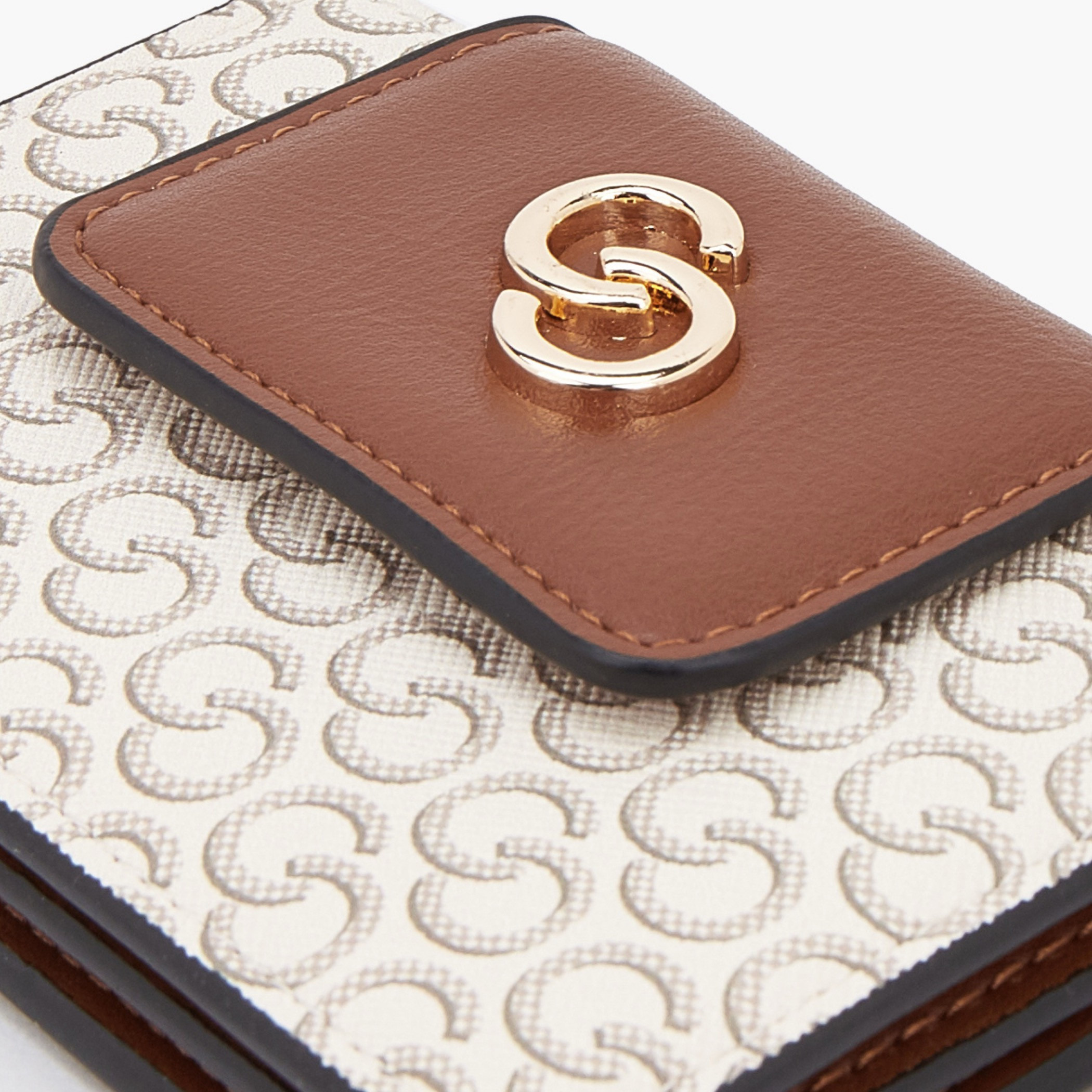 Celeste Monogram Print Card Holder with Snap Button Closure-women-bagsandwallets-wallets-image-5