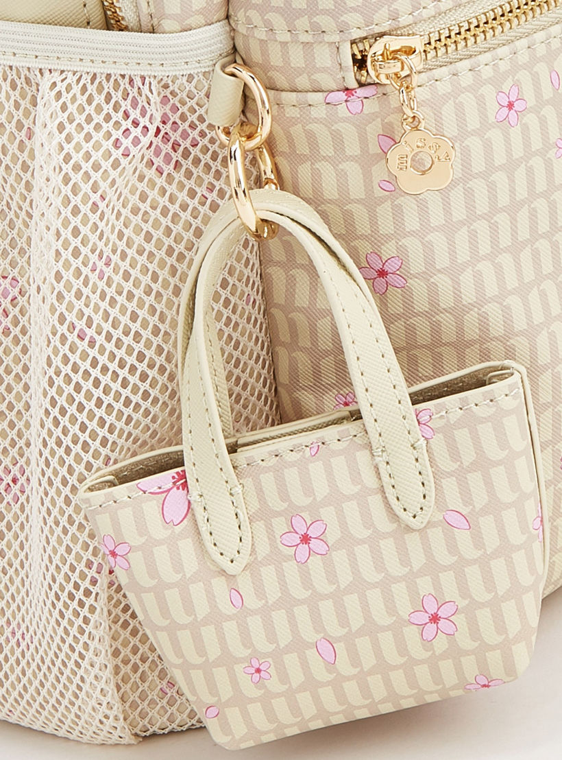 شنطة ظهر بطبعات زهرية وأحزمة كتف قابلة للتعديل من ميسي-women-bagsandwallets-backpacks-image-3